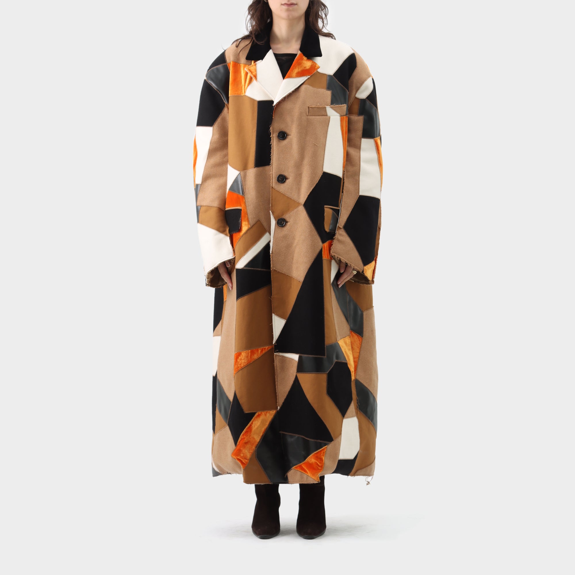 Marni Cut and Sewn Patchwork Coat