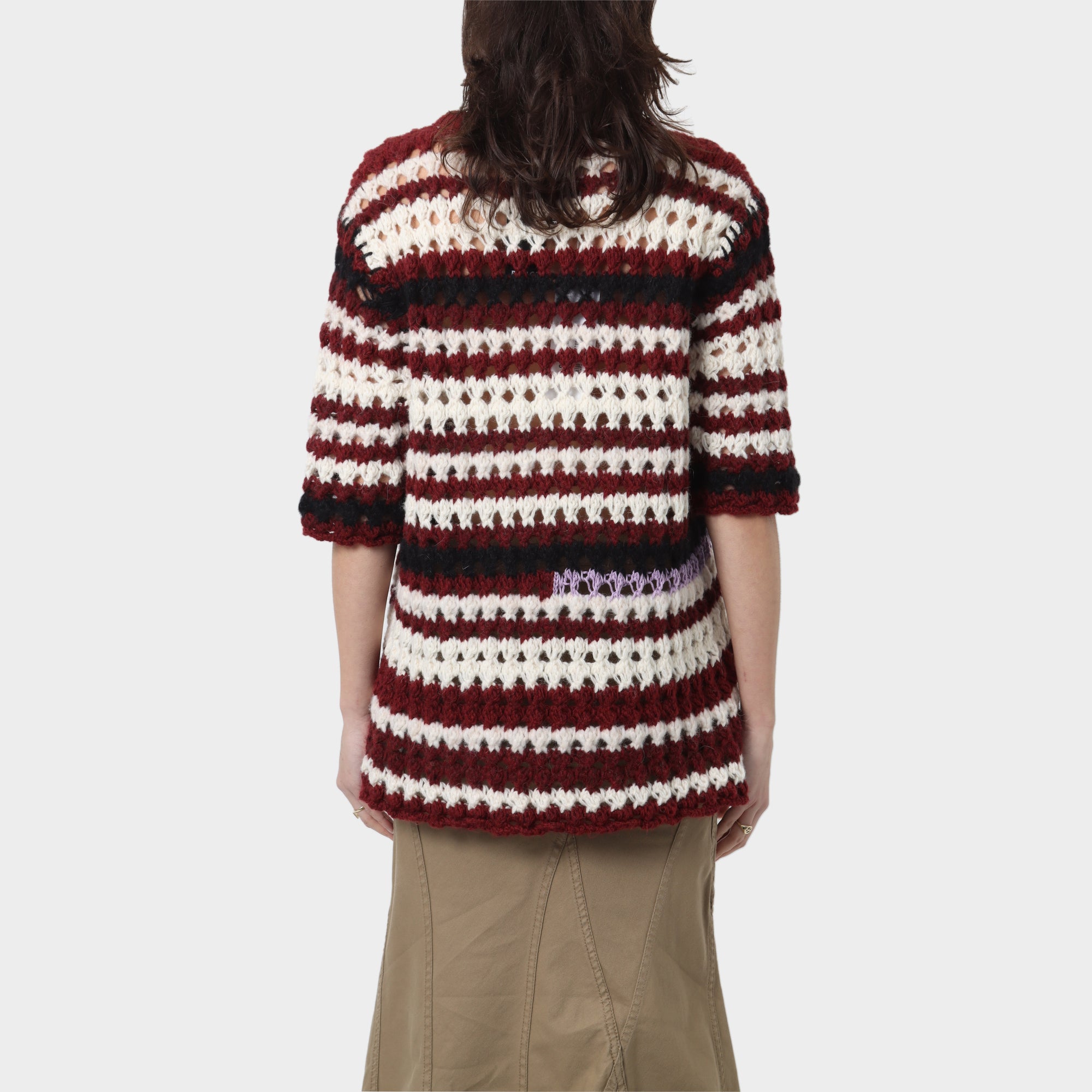 Marni Striped Alpaca Crochet Top