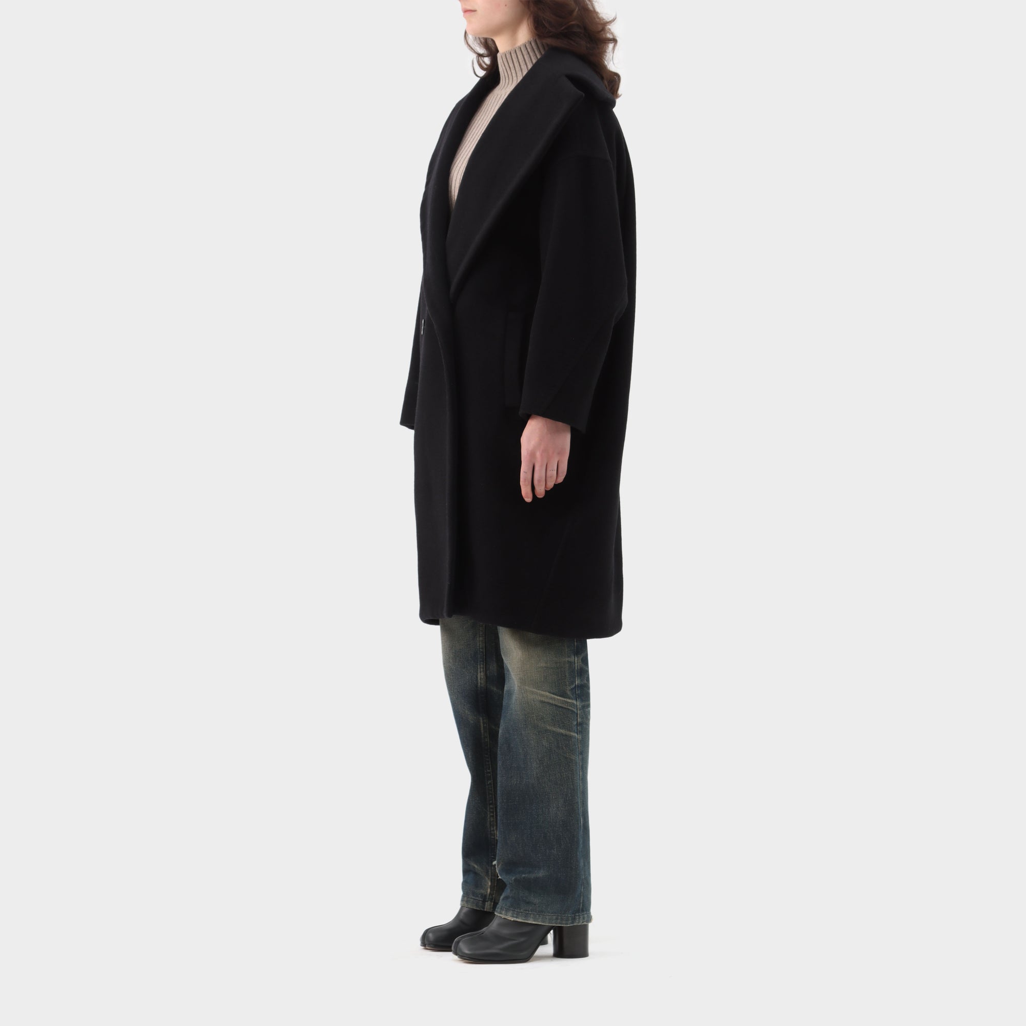 Max Mara Cashmere Blend Wide Collar Coat
