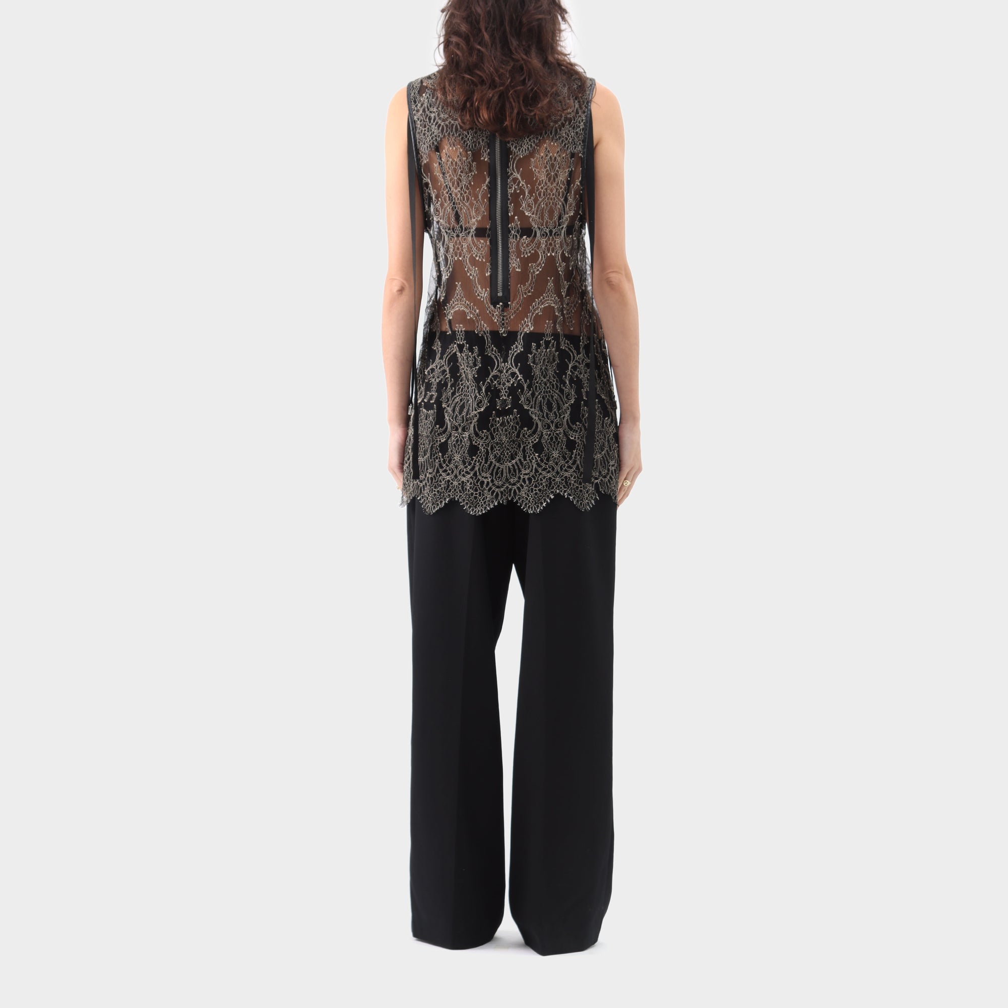 Mihara Yasuhiro Lace Embroidered Tank