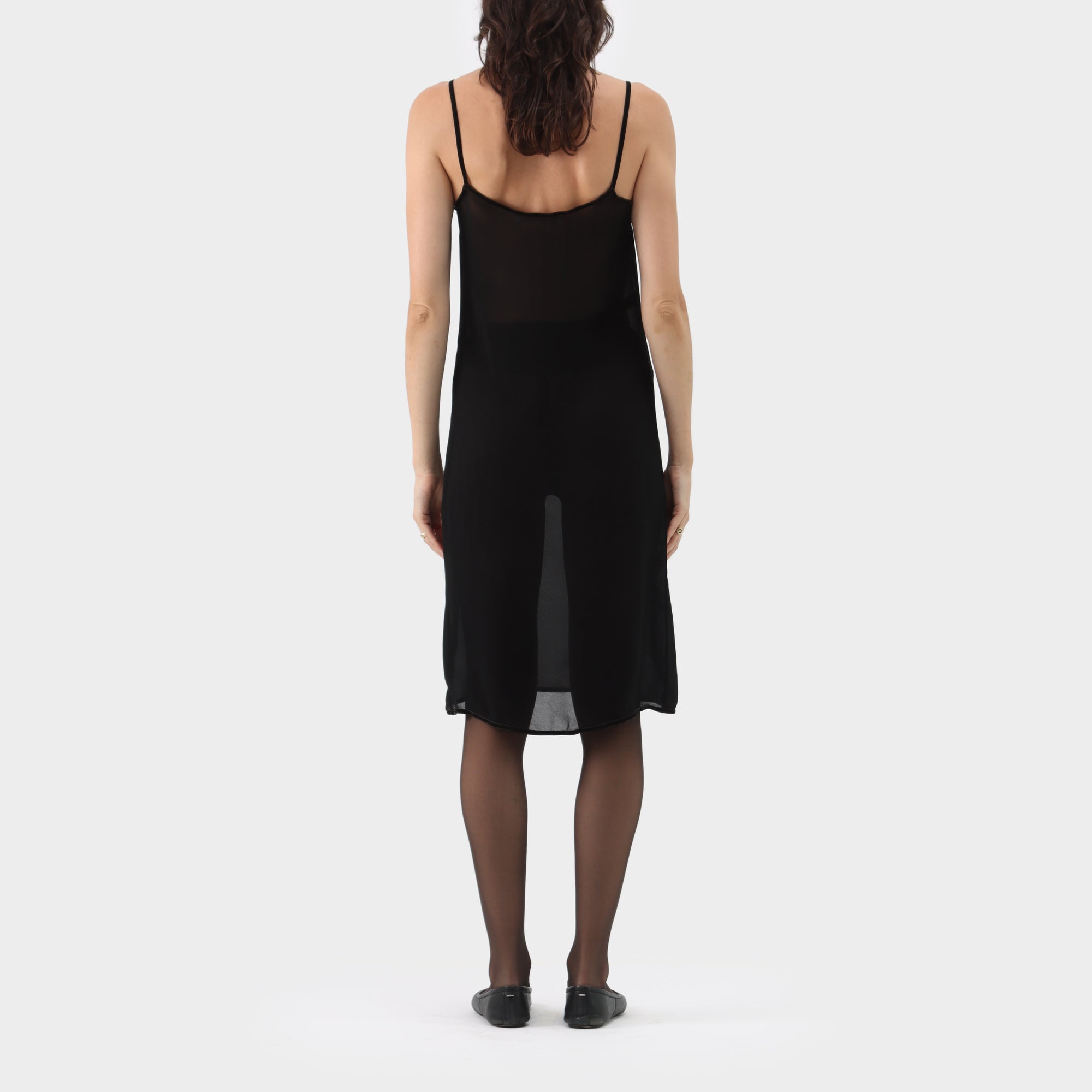 Miu Miu Sheer High Slit Slip Dress