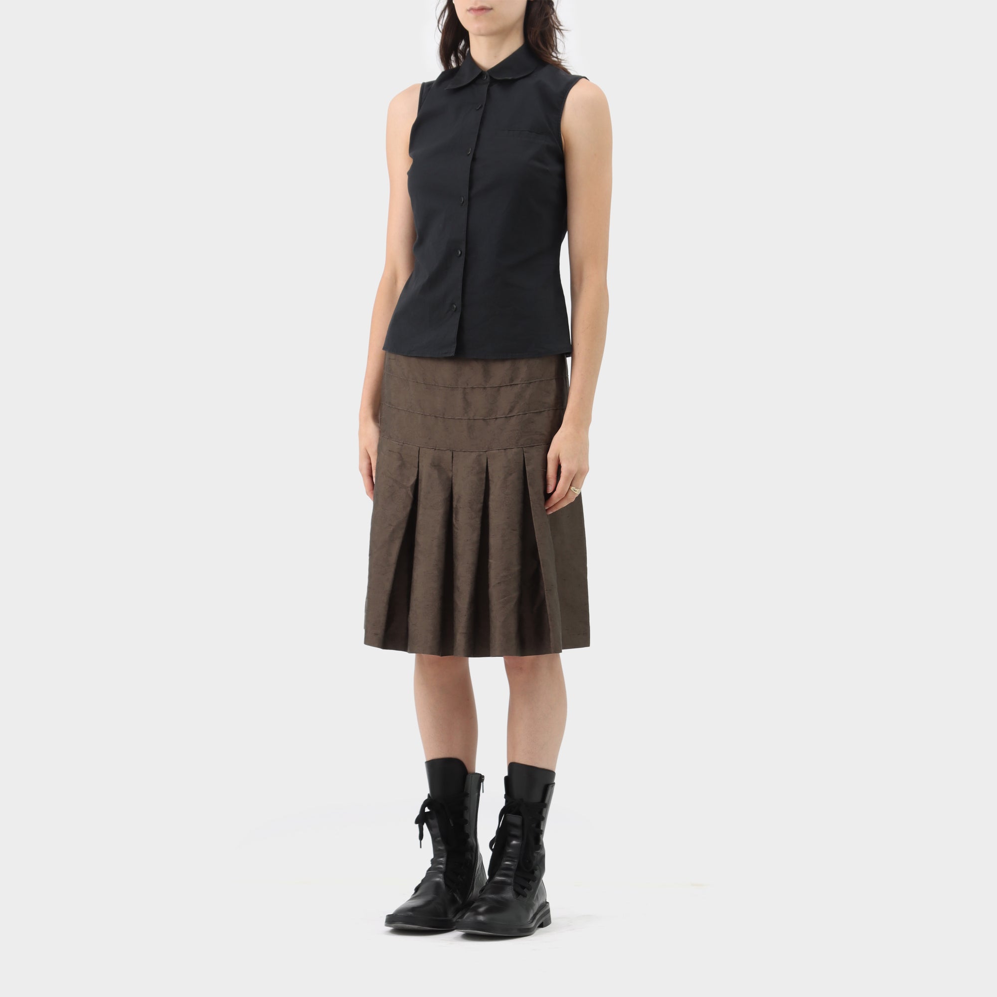Miu Miu Sleeve Less button up Tank