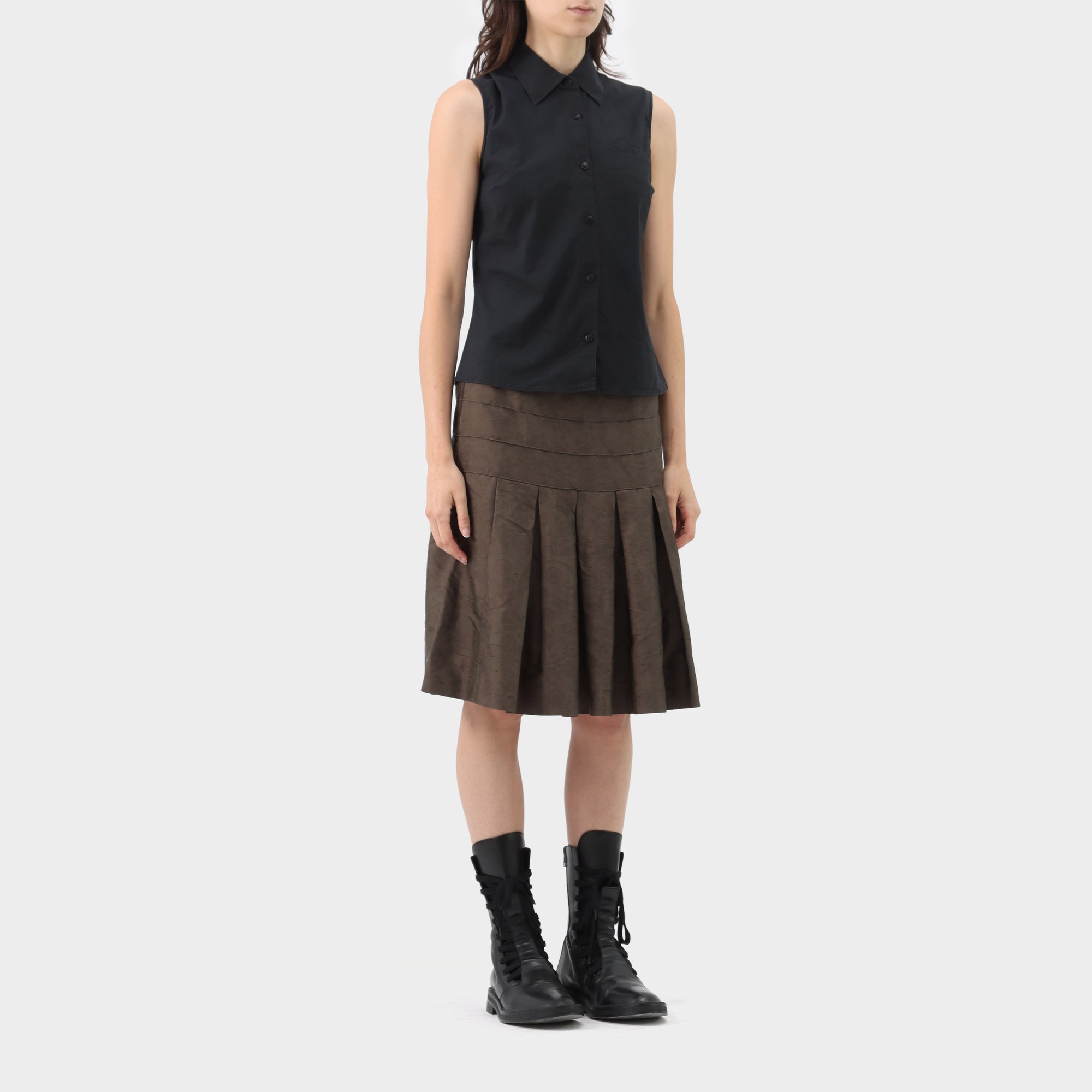 Miu Miu Sleeve Less button up Tank