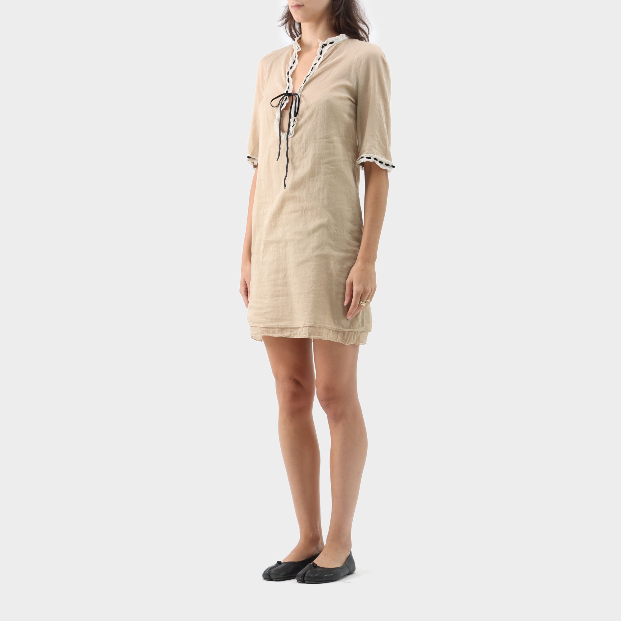 Miu Miu cotton Lace Trim Dress