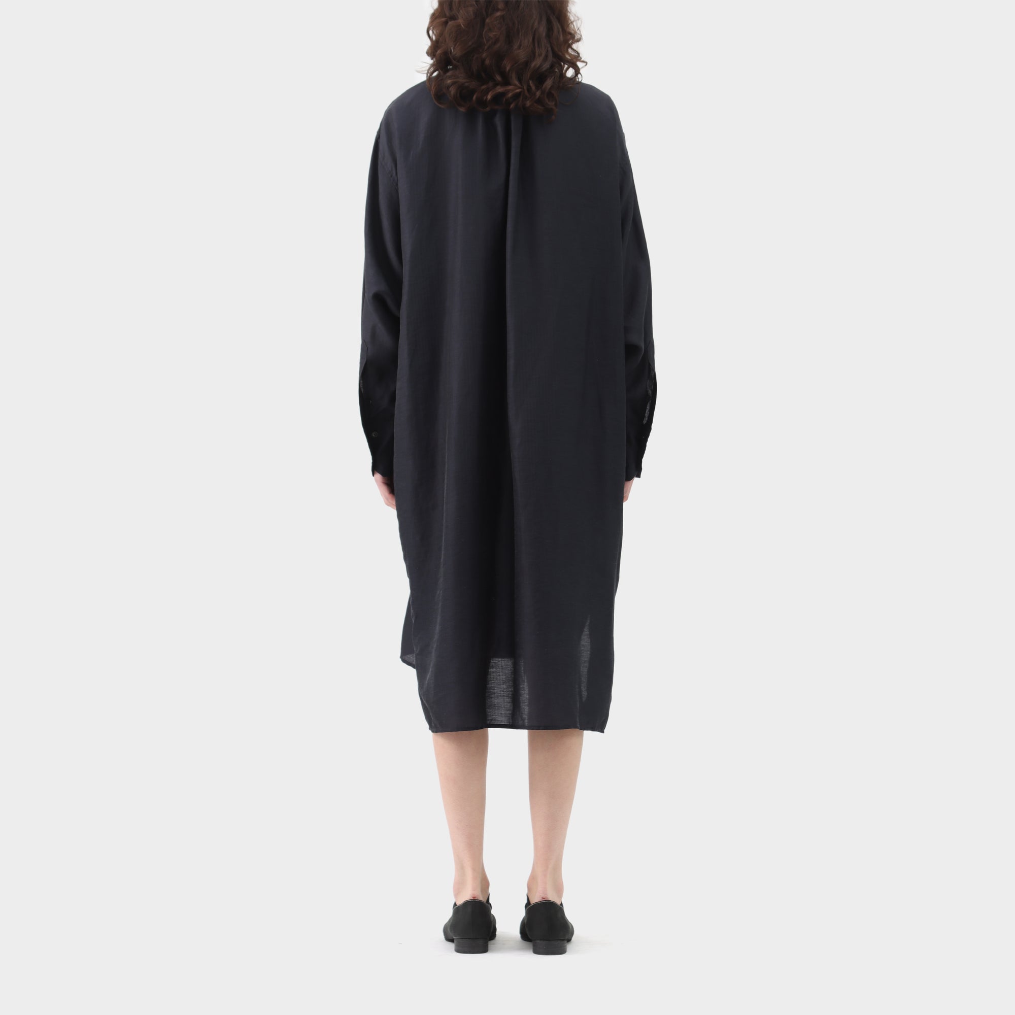 Ms Min Collared button up short sleeve swing dress
