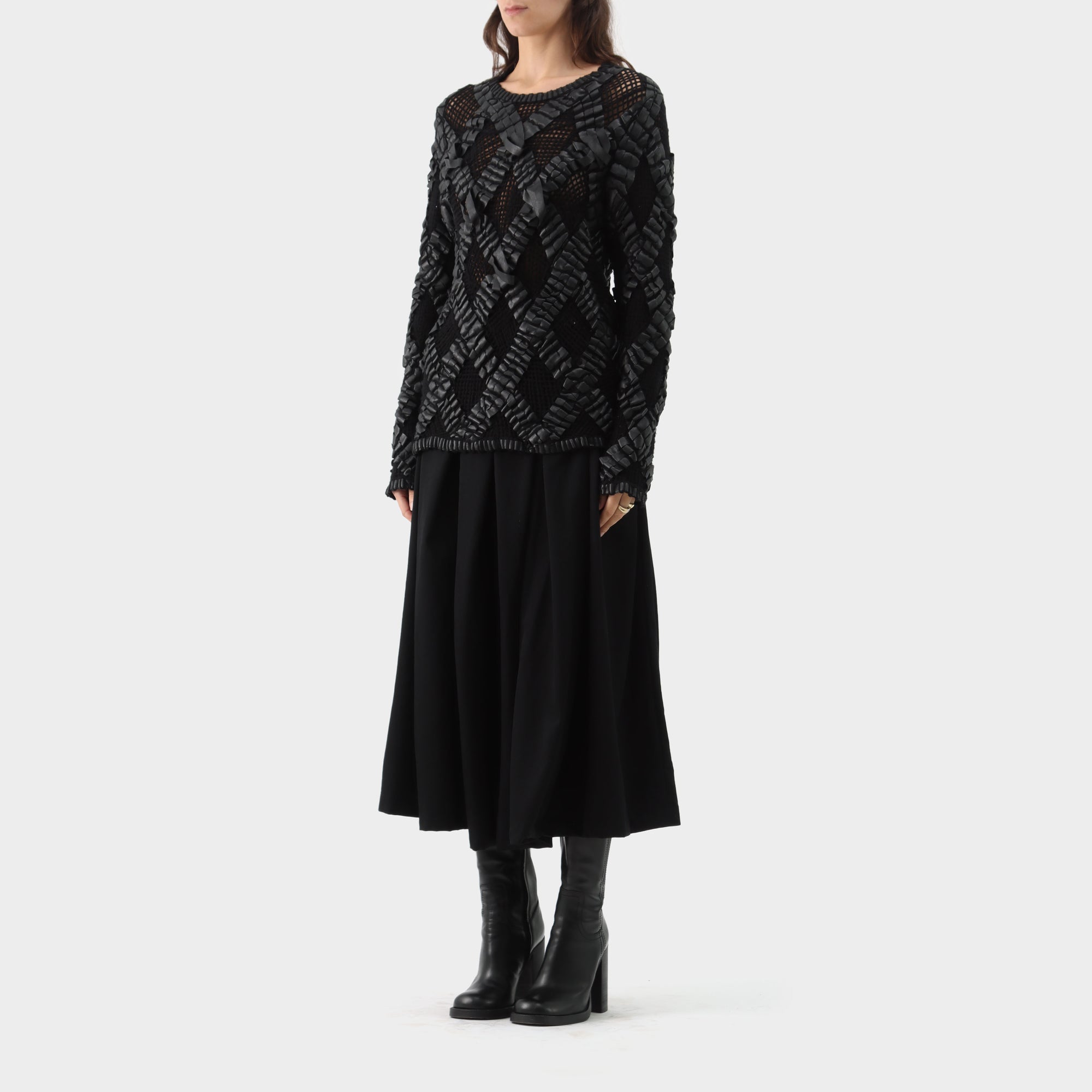 Noir Kei Ninomiya Crossed Knit Jumper