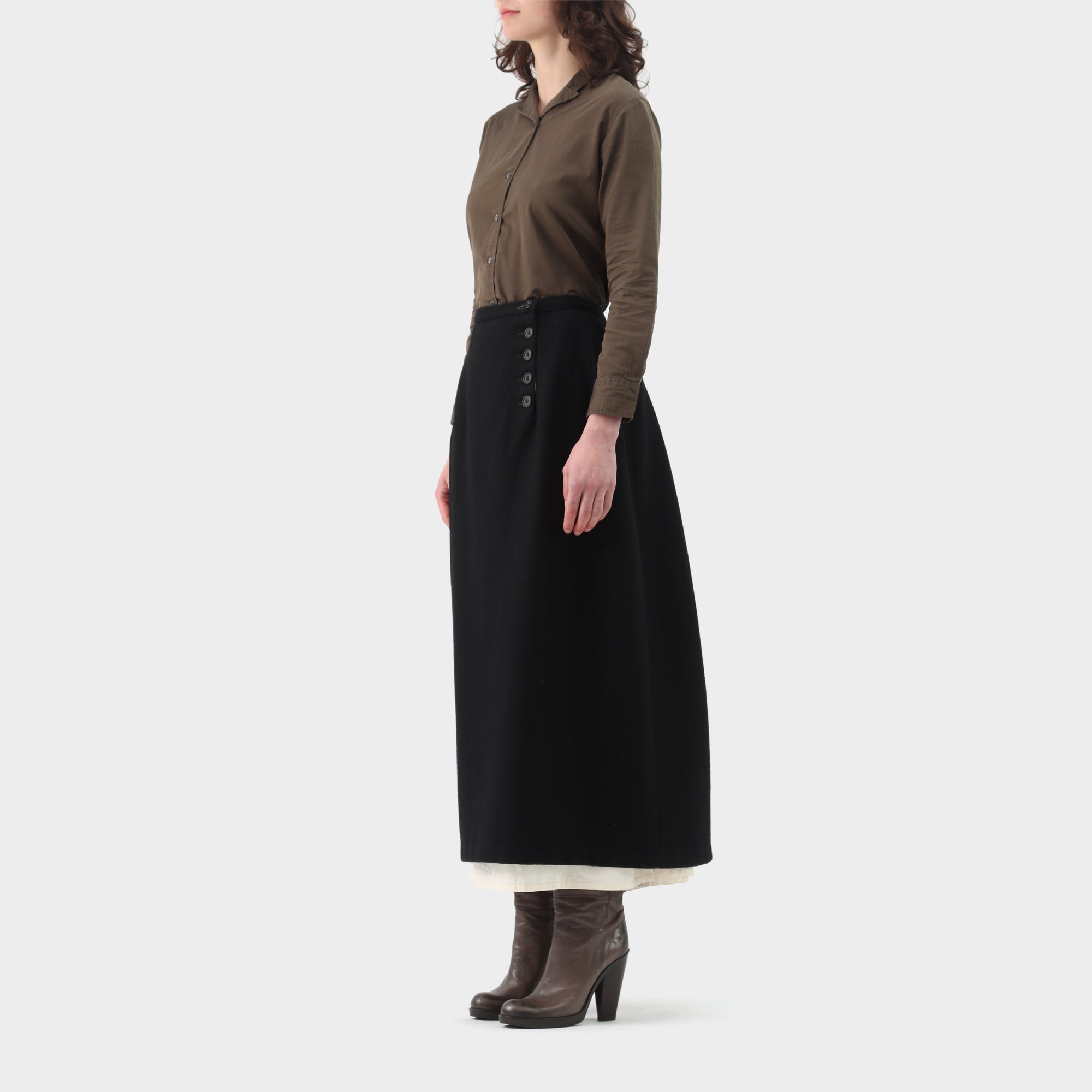 Paul Harnden Shoemakers Wool Gathered Skirt