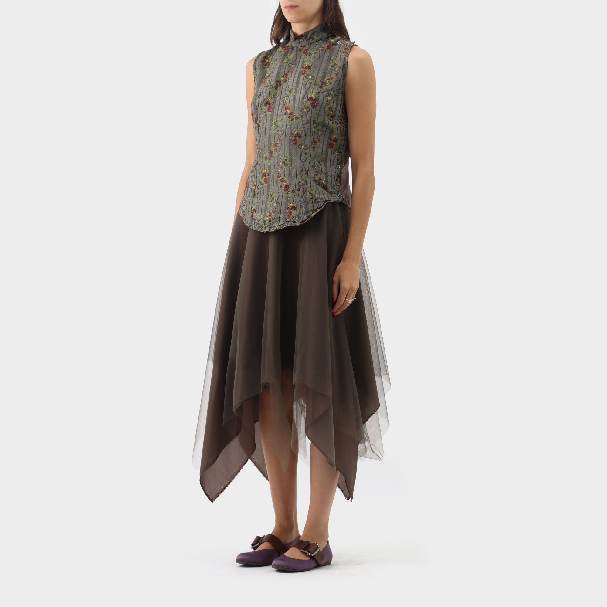 Paul Harnden Shoemakers Floral Embroidered Fencing top