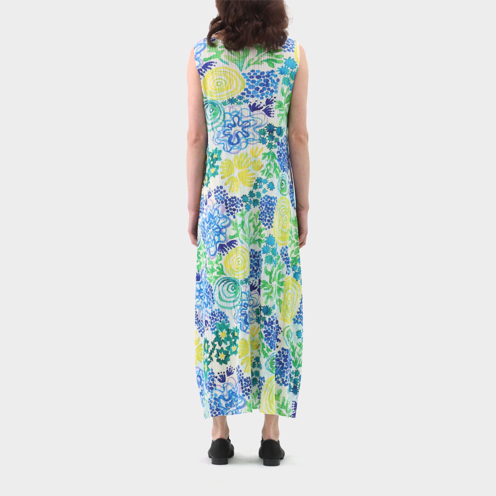 Pleats Please Printed Pleat Maxi Dress