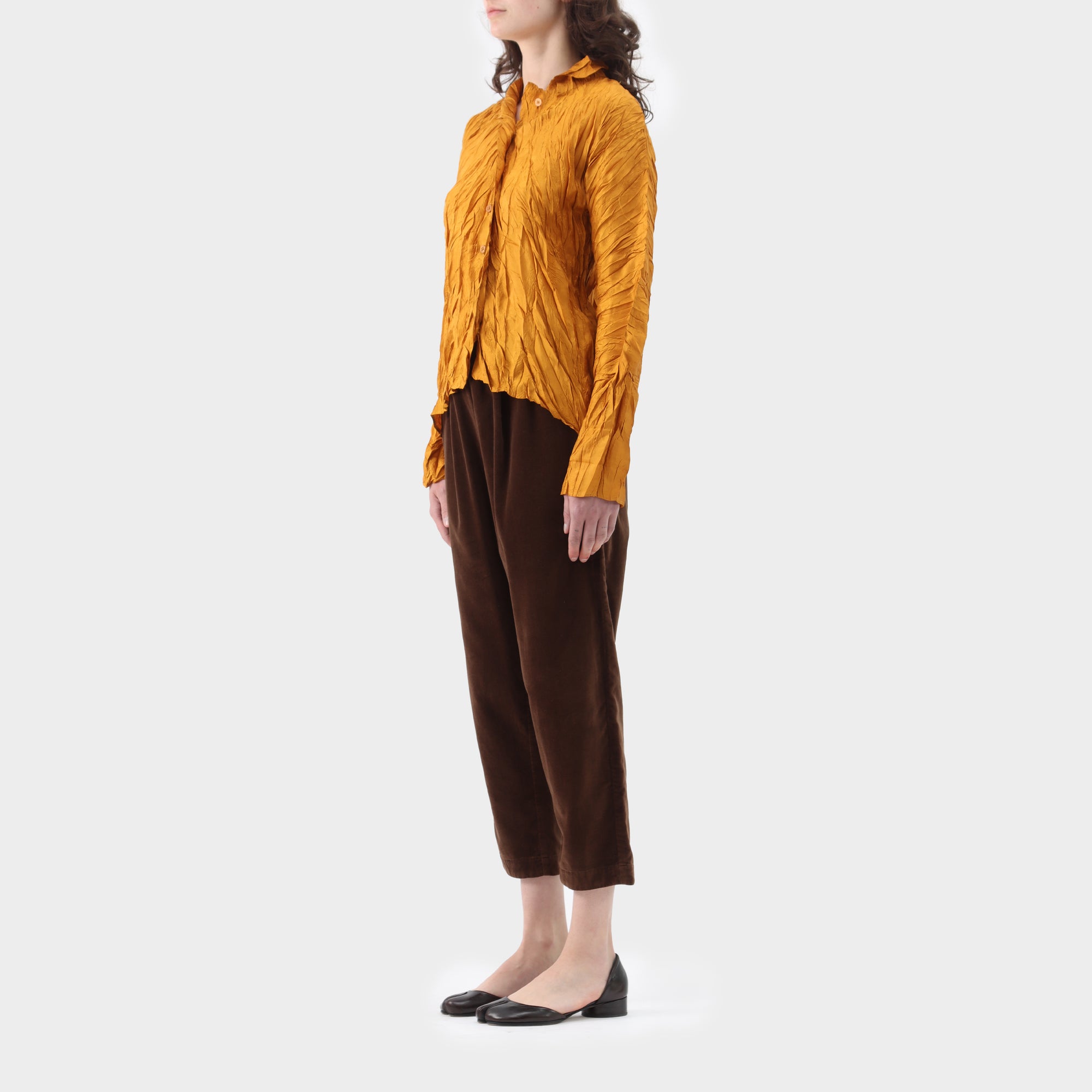Pleats Please Chevron Crinkle Pleat Shirt