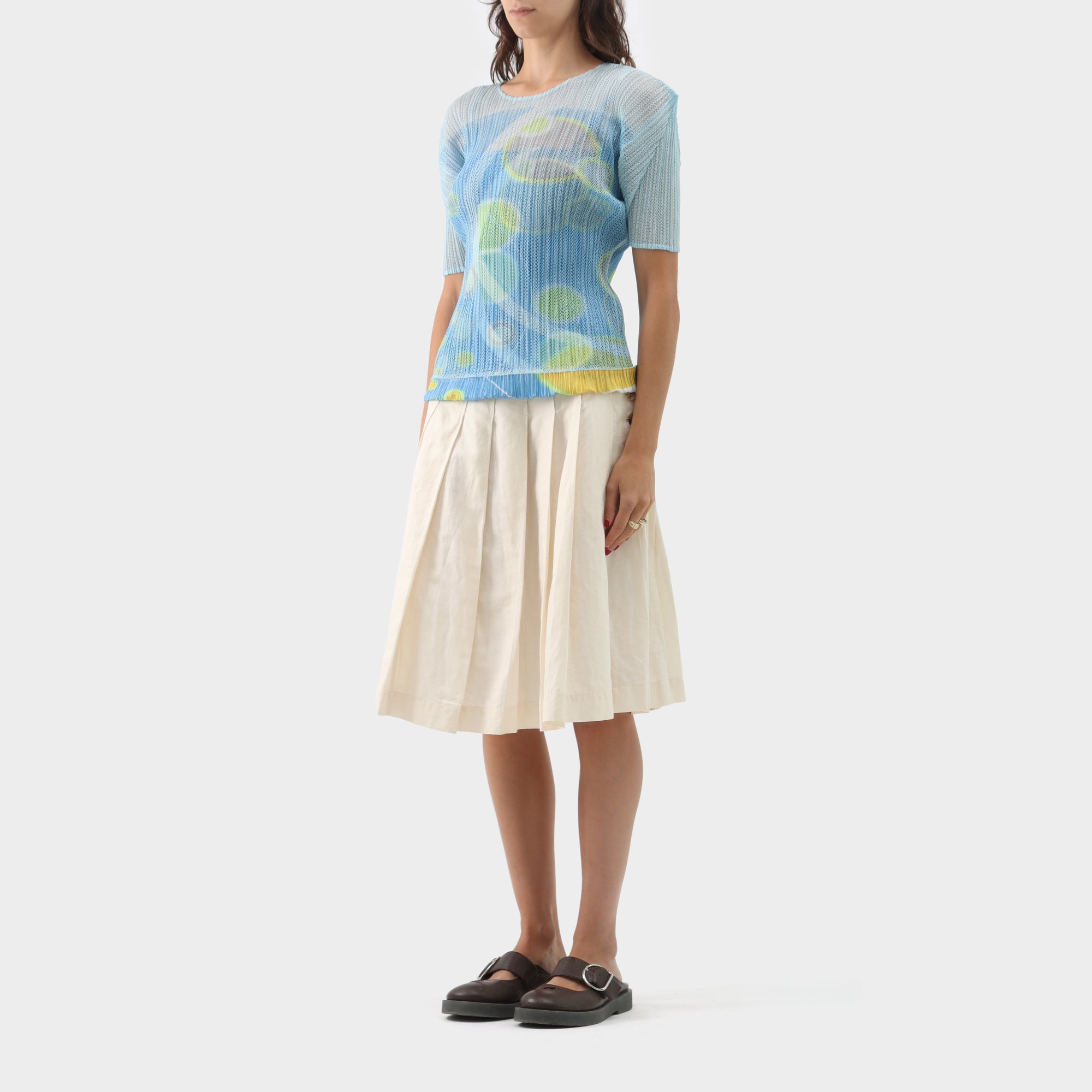 Pleats Please Bubble Layered Top