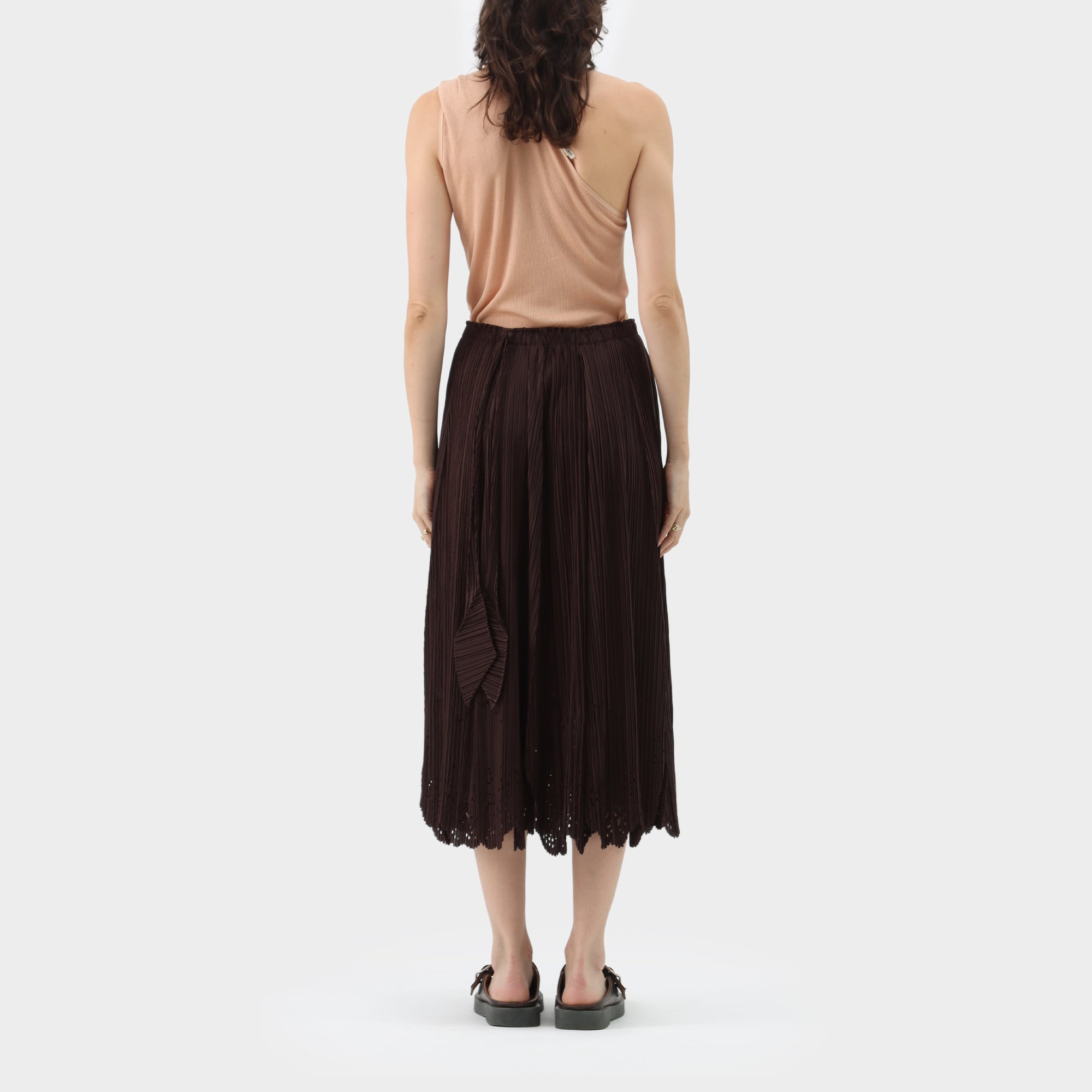 Pleats Please Lazer Cut Pleated Skirt