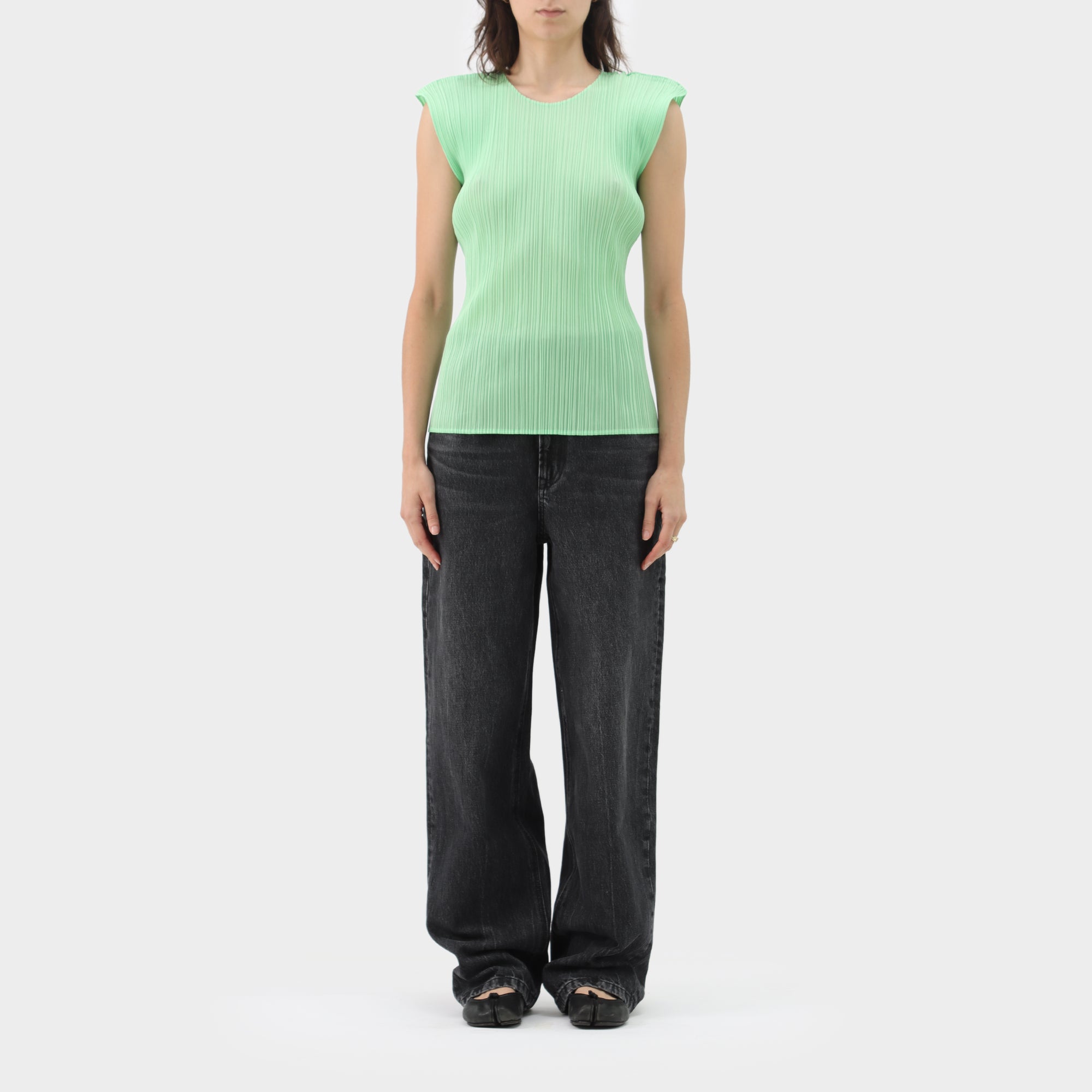 Pleats Please Pleated Long Tank Top