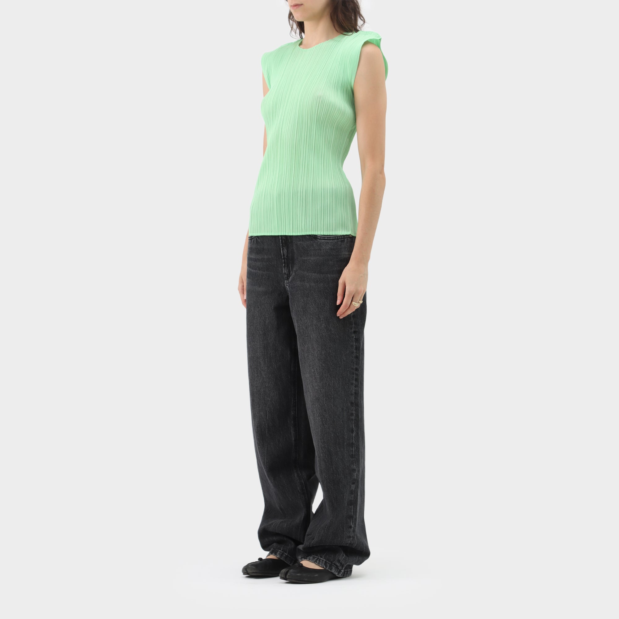 Pleats Please Pleated Long Tank Top