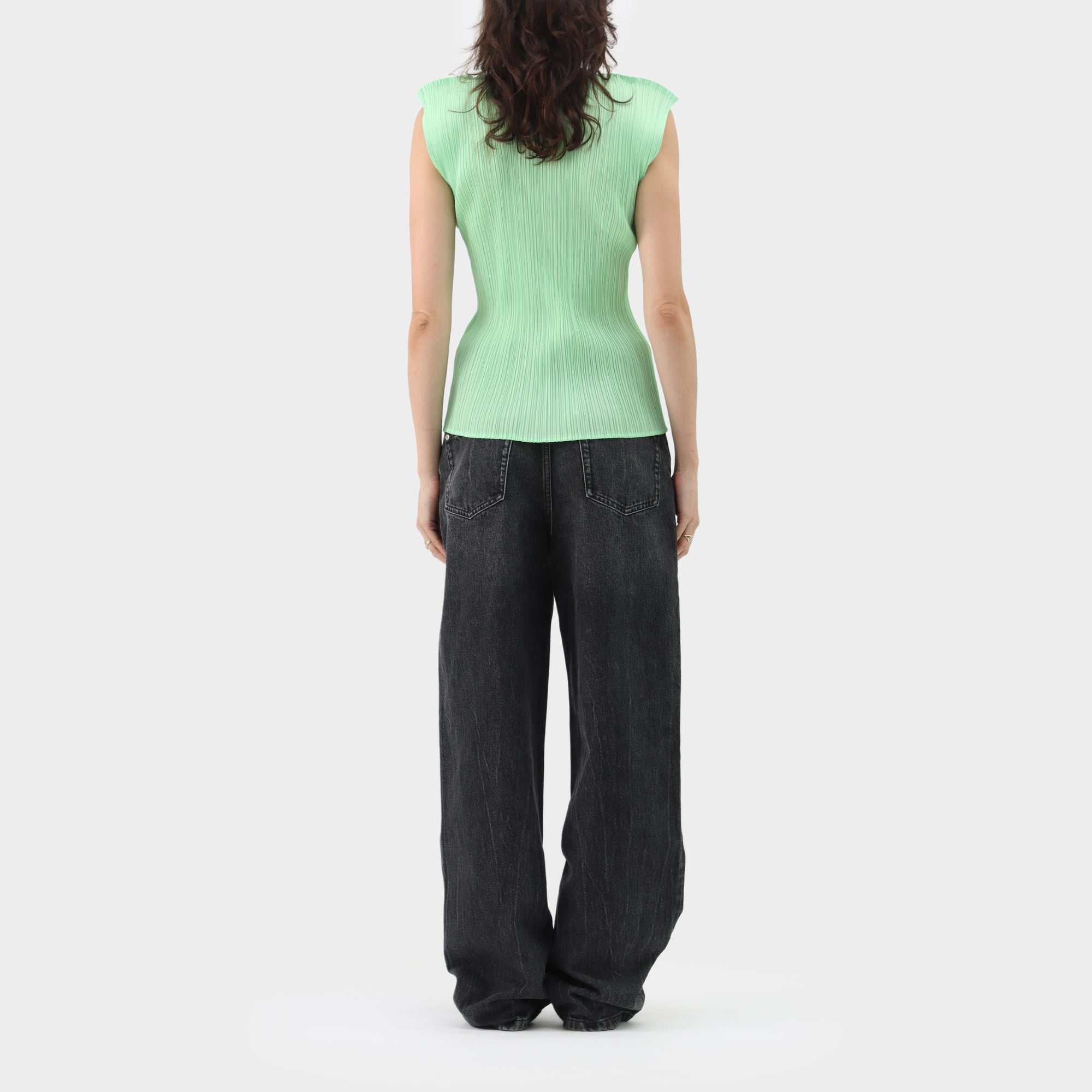 Pleats Please Pleated Long Tank Top