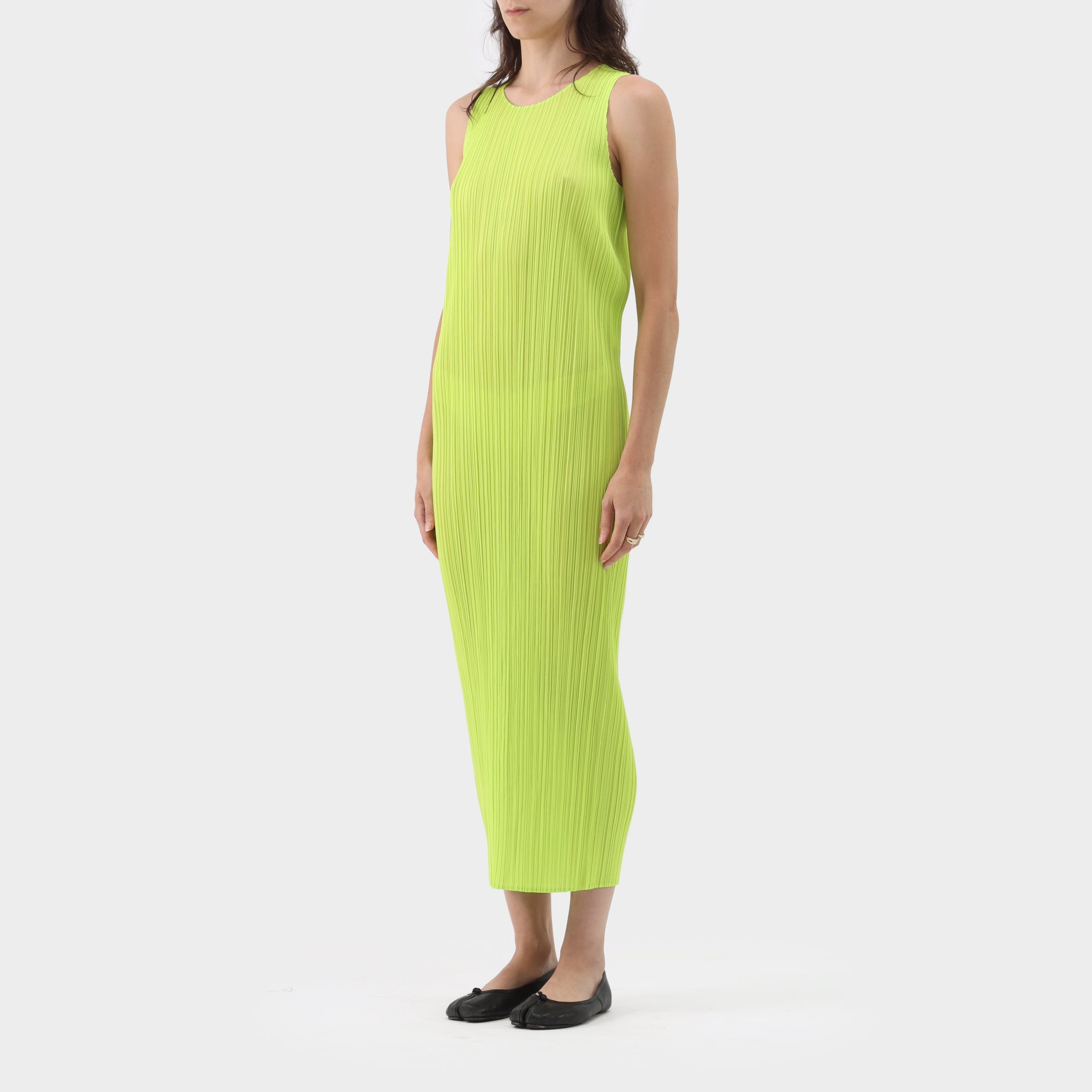 Pleats Please Pleated Column Maxi Dress