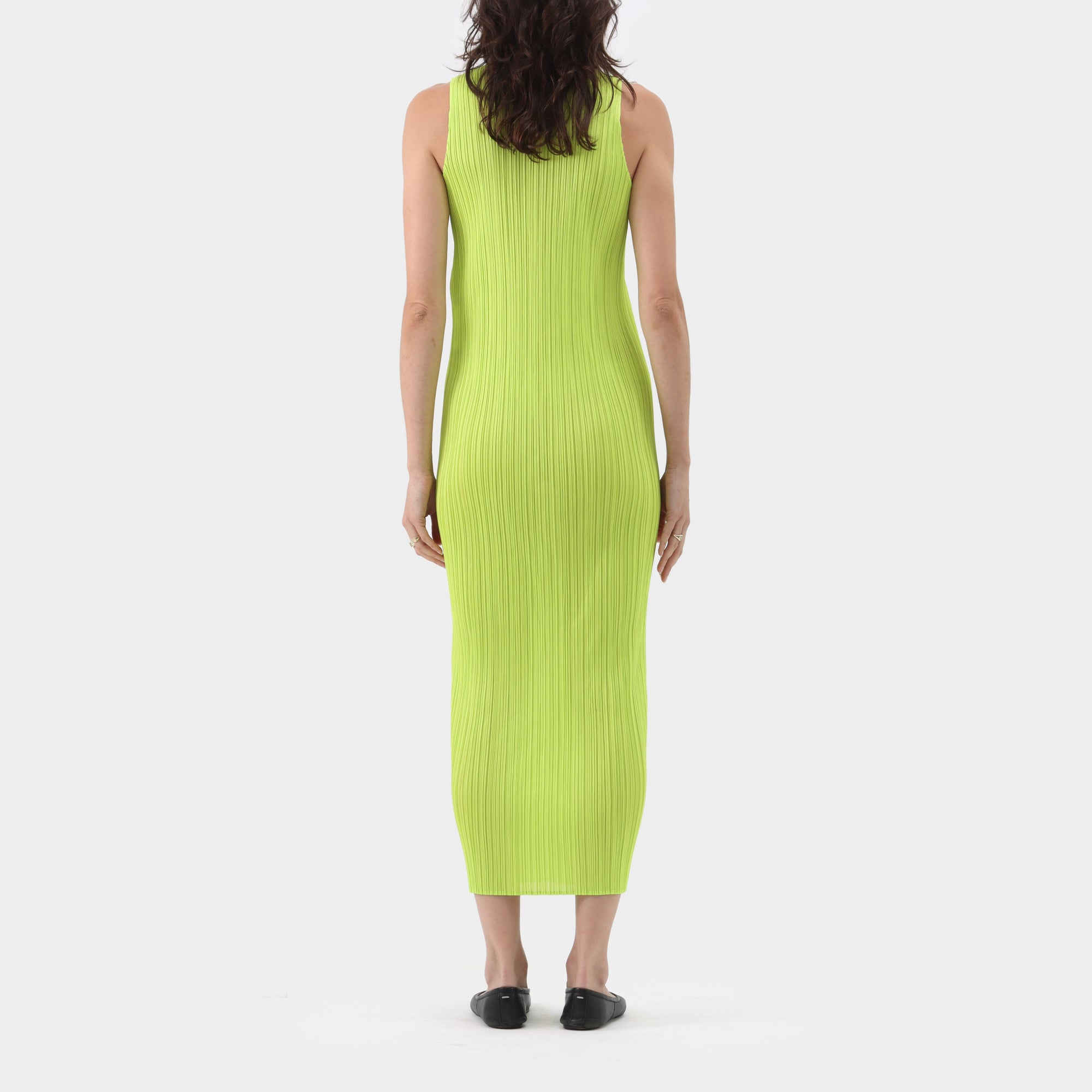 Pleats Please Pleated Column Maxi Dress