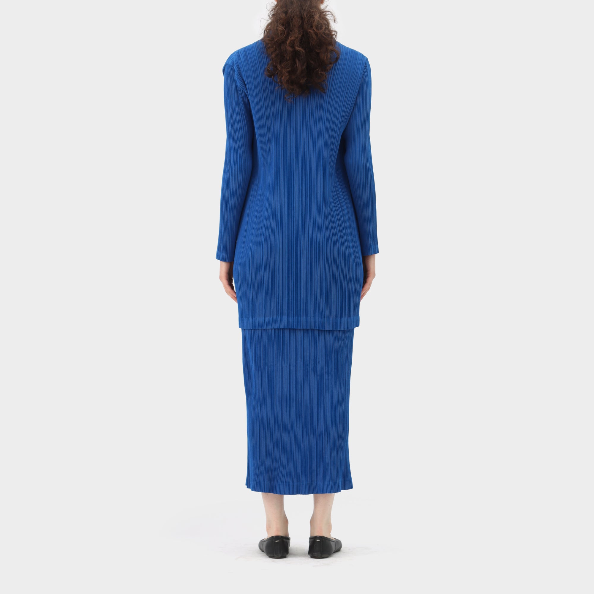 Issey Miyake Pleated Jacket & Skirt Set