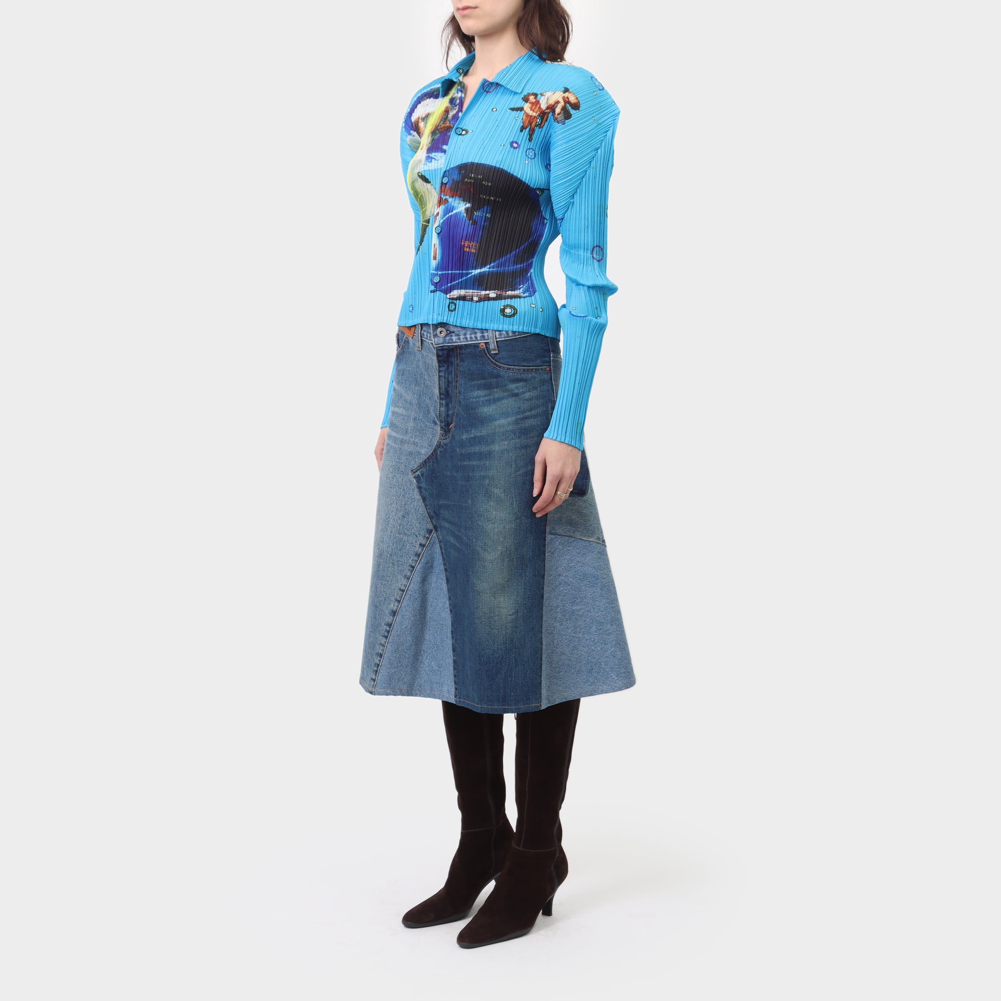Multi Pleats Please 2000 Tadanori Yokoo Pleated Top, 5