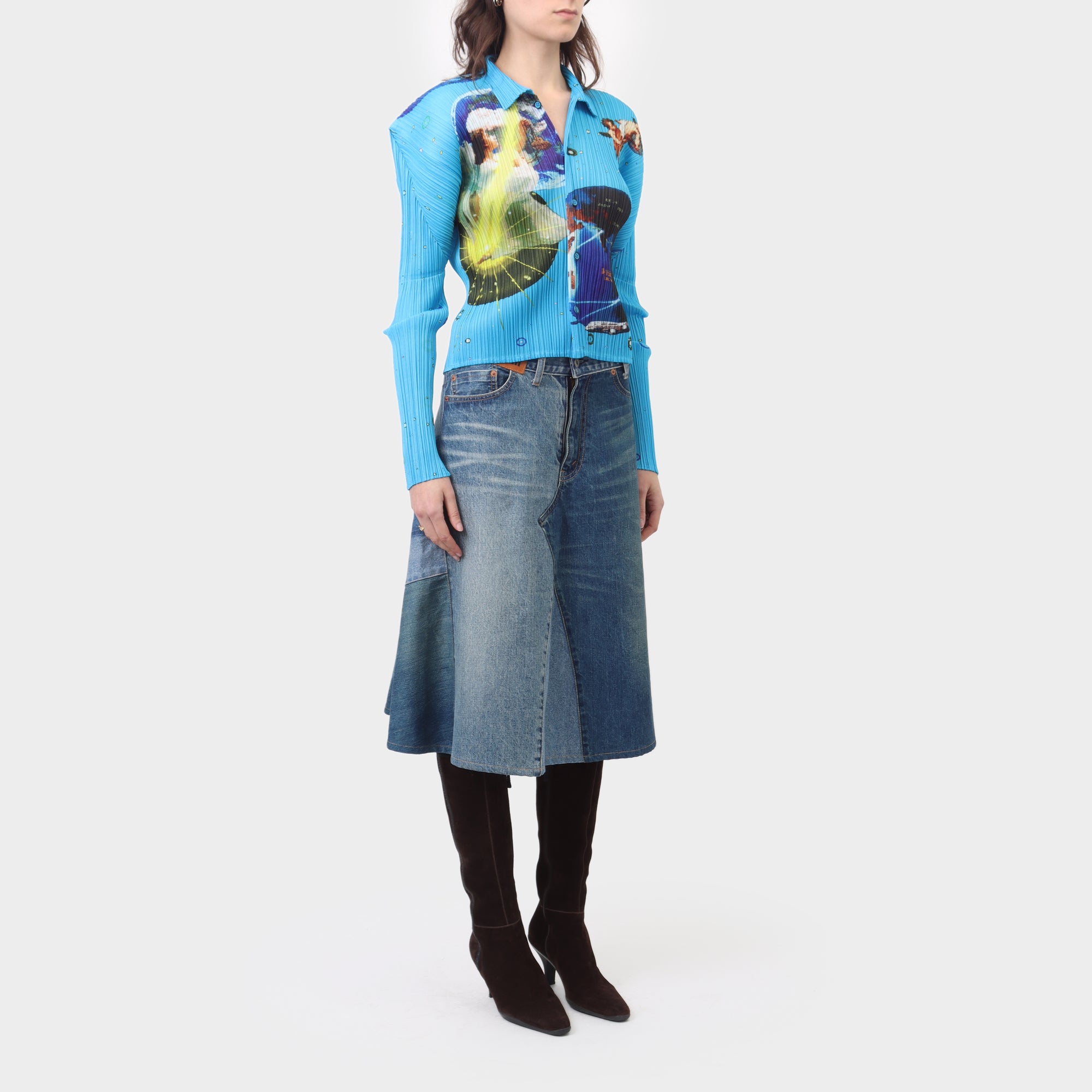 Multi Pleats Please 2000 Tadanori Yokoo Pleated Top, 5