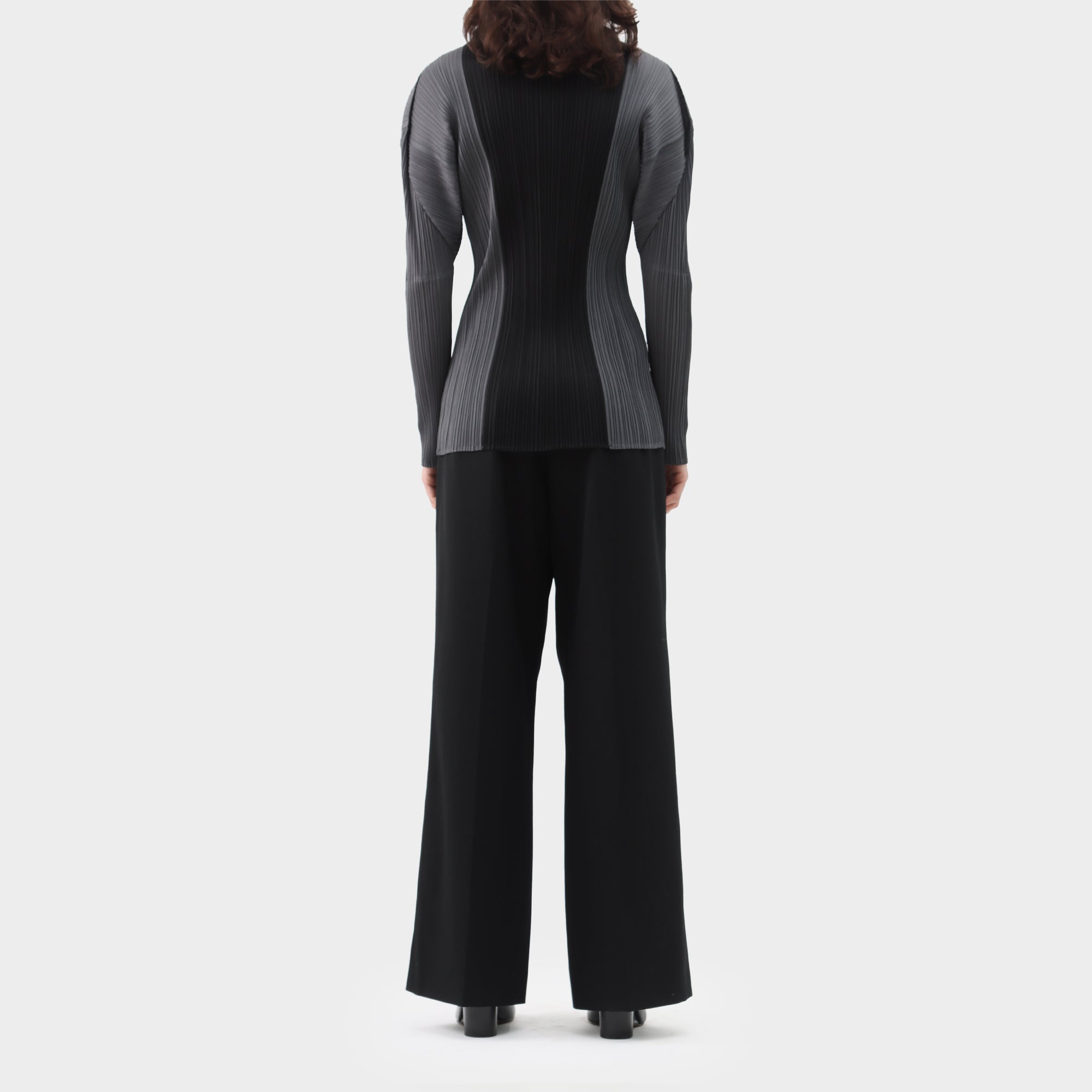 Pleats Please Two-Tone Long sleeve top