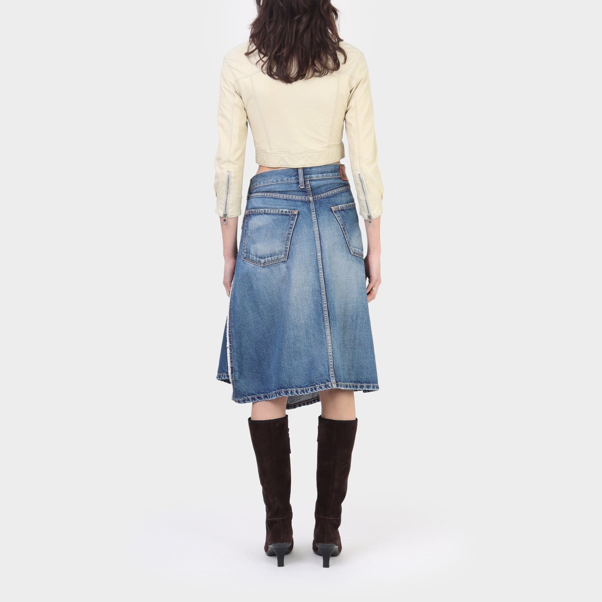 Prada Cropped Leather Mini Jacket