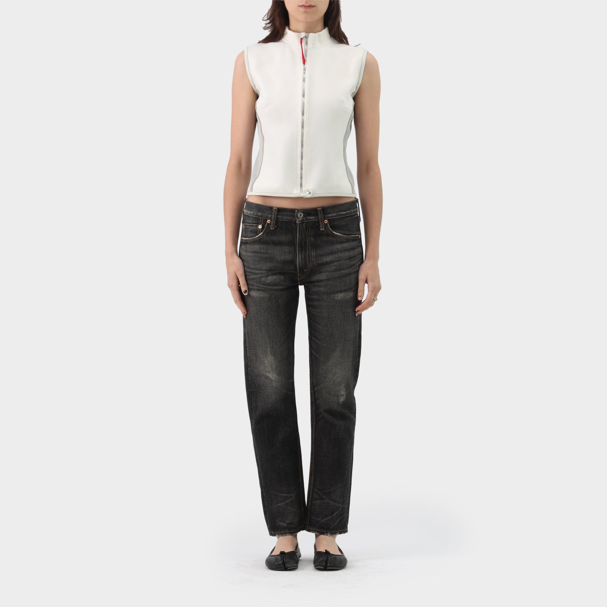 Prada Mesh Panelled Zip up Vest