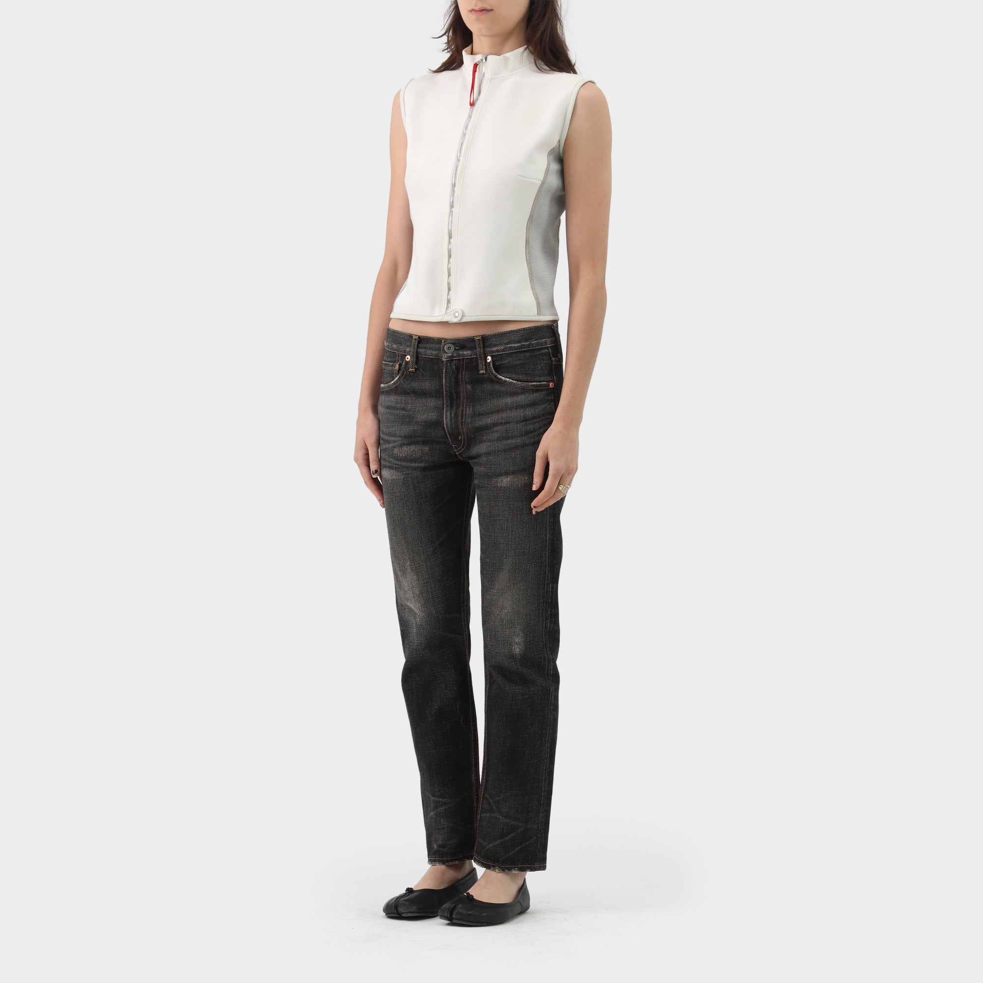 Prada Mesh Panelled Zip up Vest