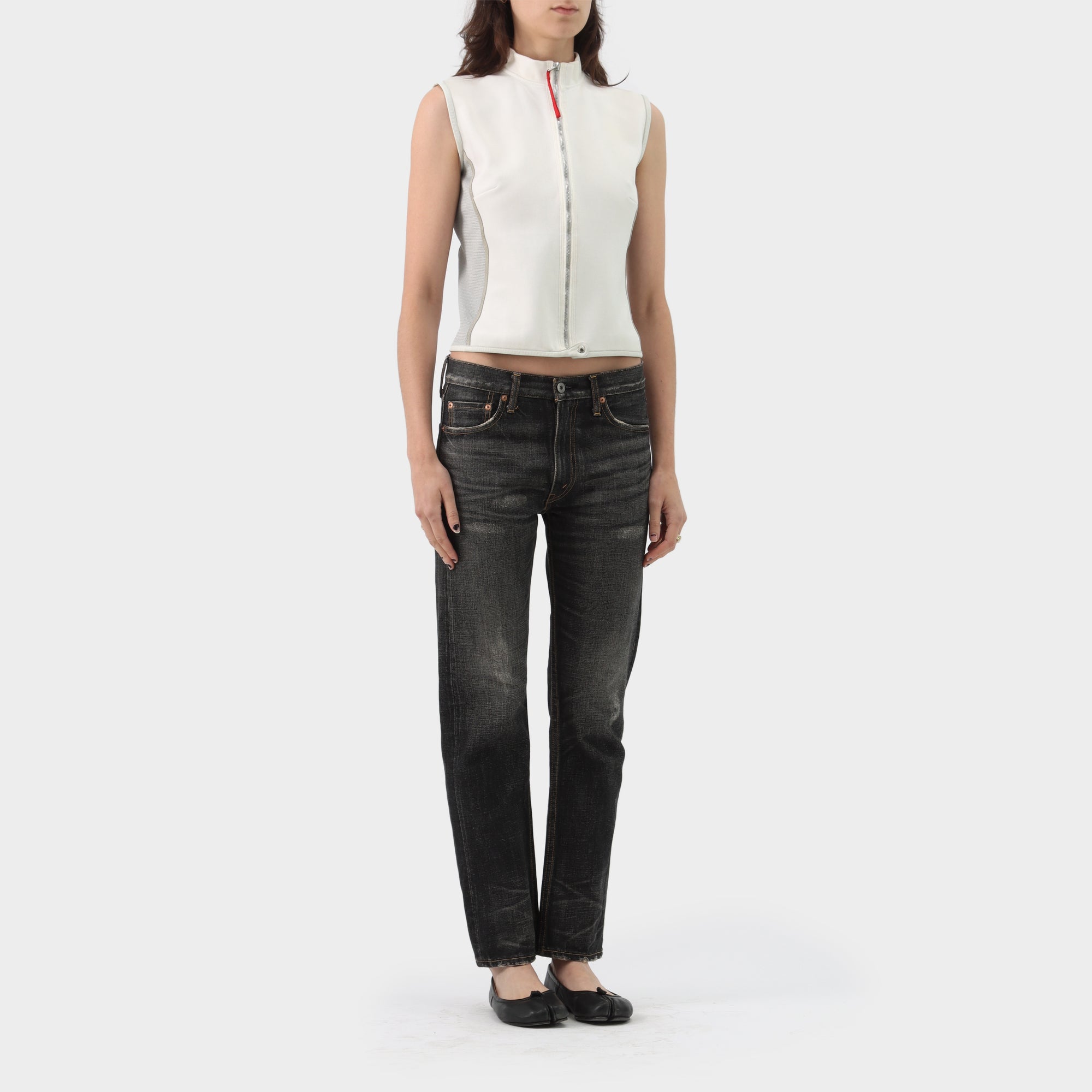 Prada Mesh Panelled Zip up Vest