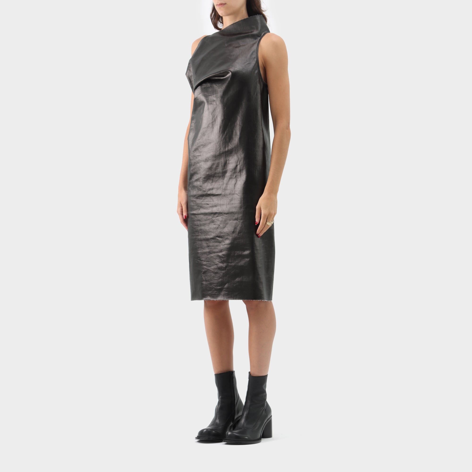 Rick Owens Coated Denim Athena Dress