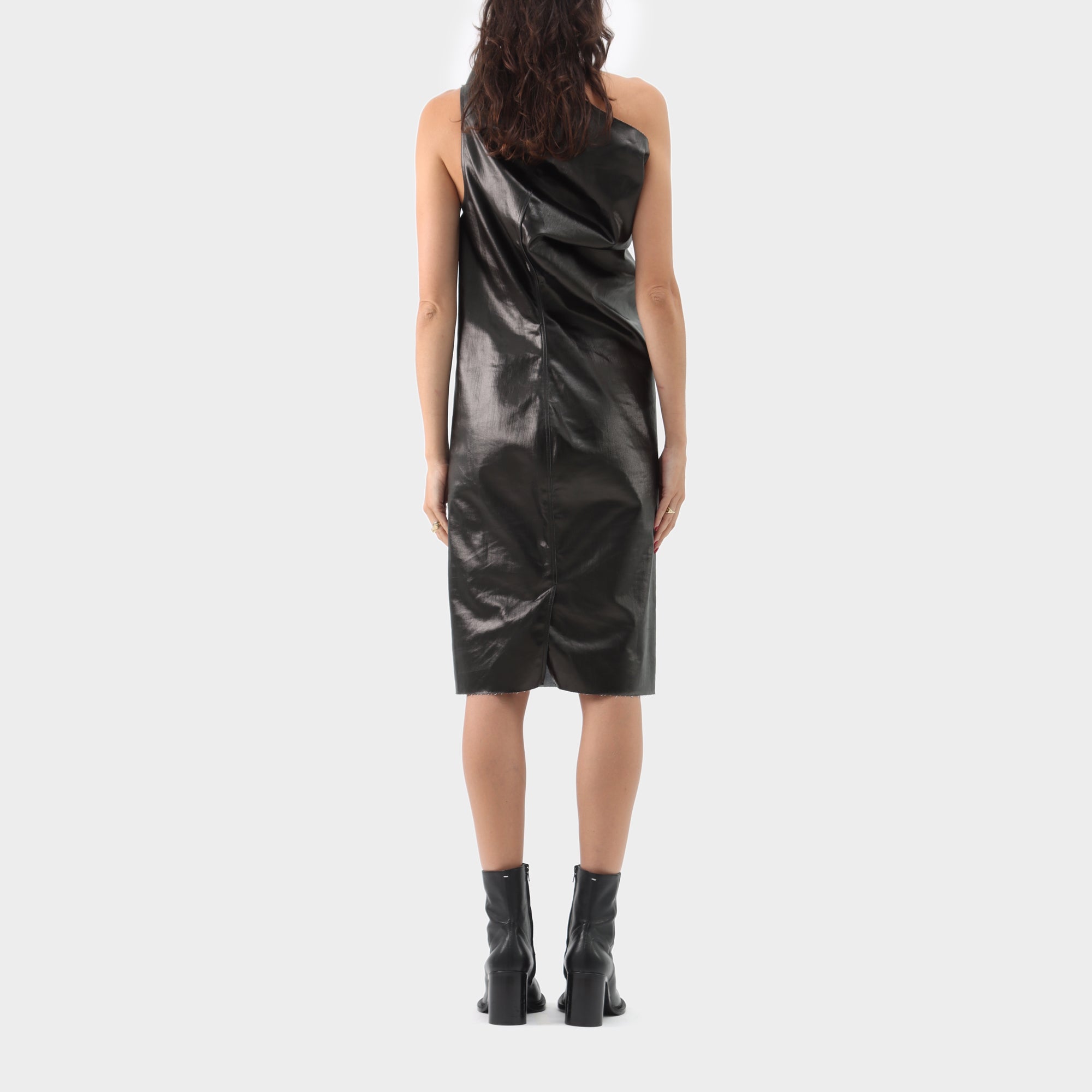 Rick Owens Coated Denim Athena Dress