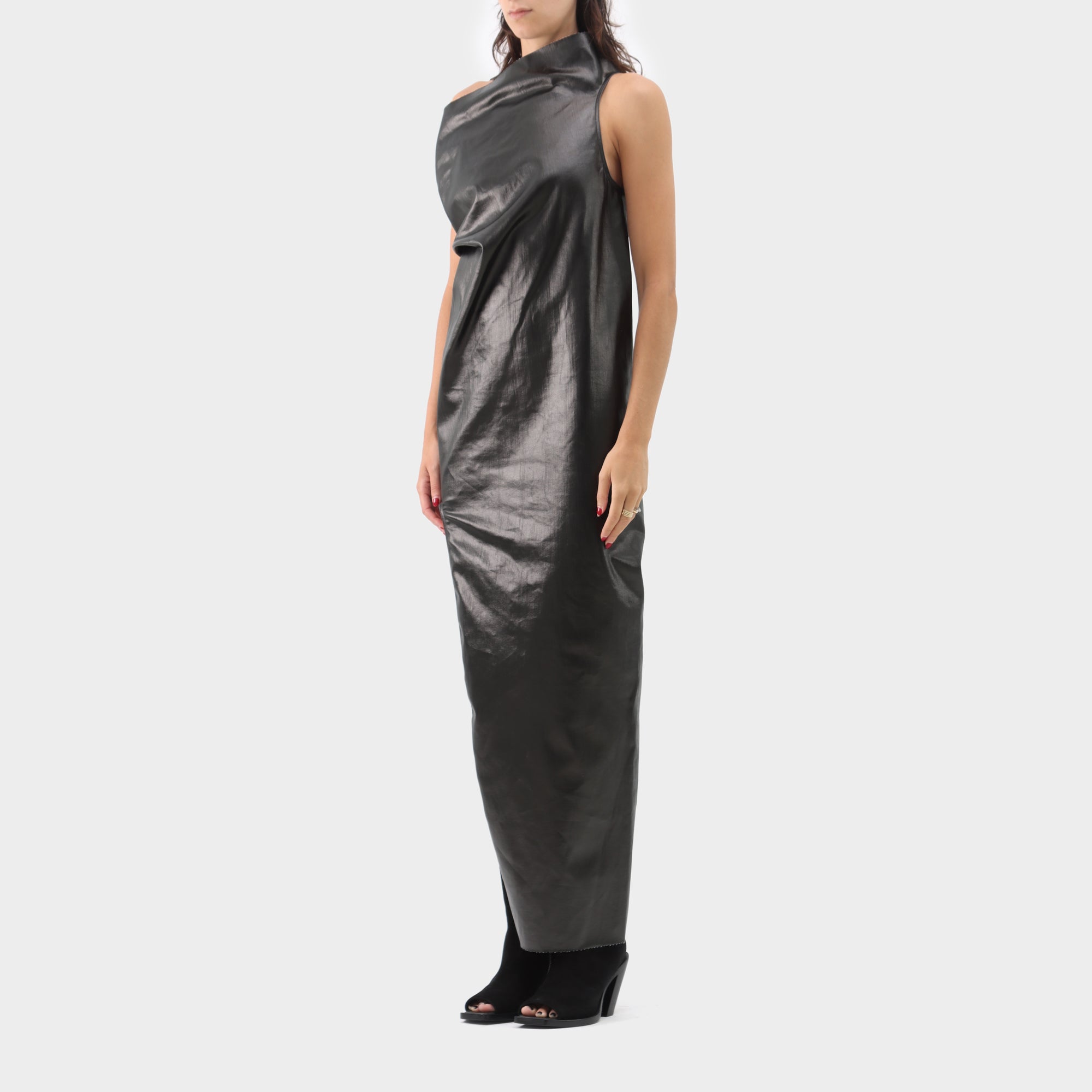 Rick Owens Coated Denim Athena Gown