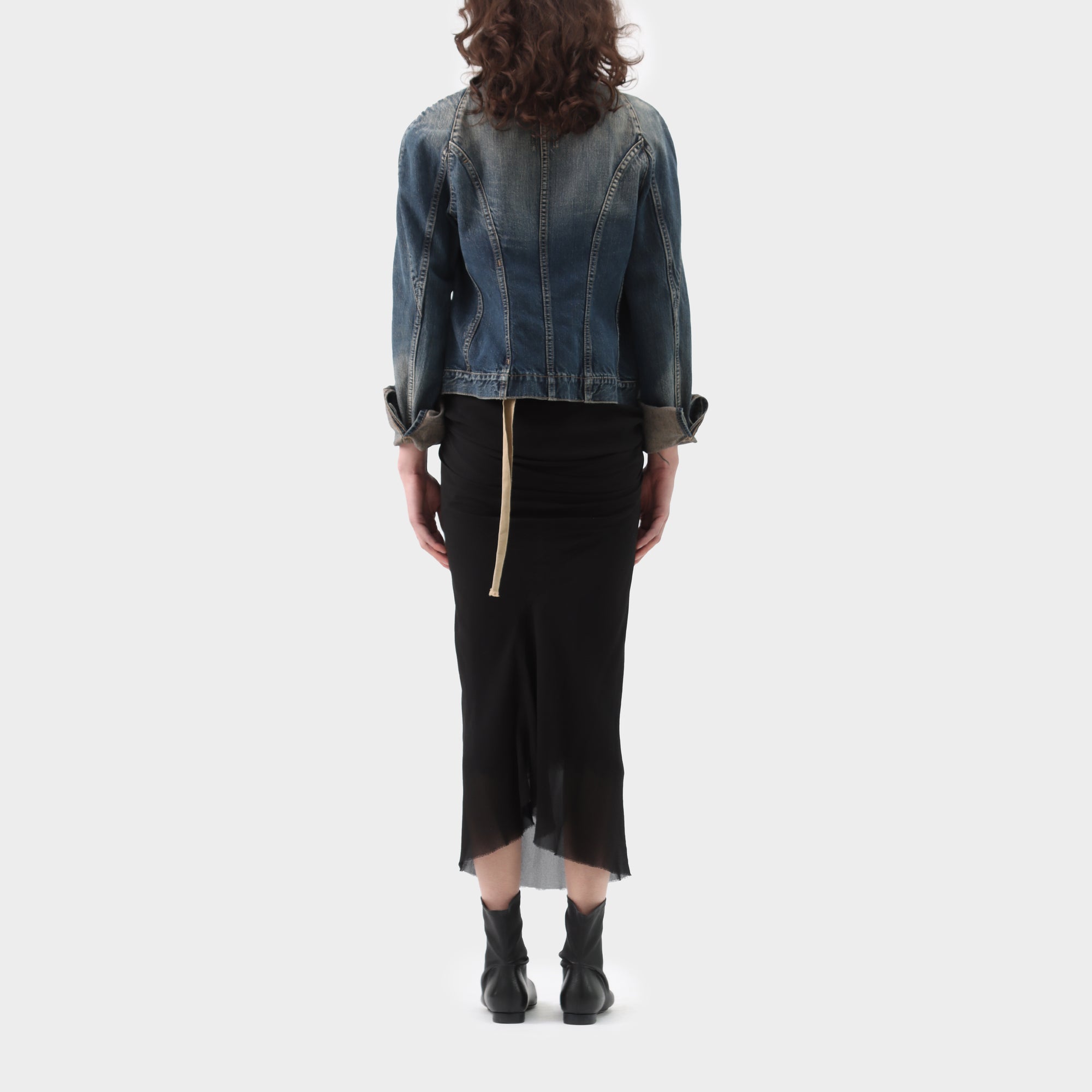 Rick Owens DRKSHDW Collarless Denim Jacket
