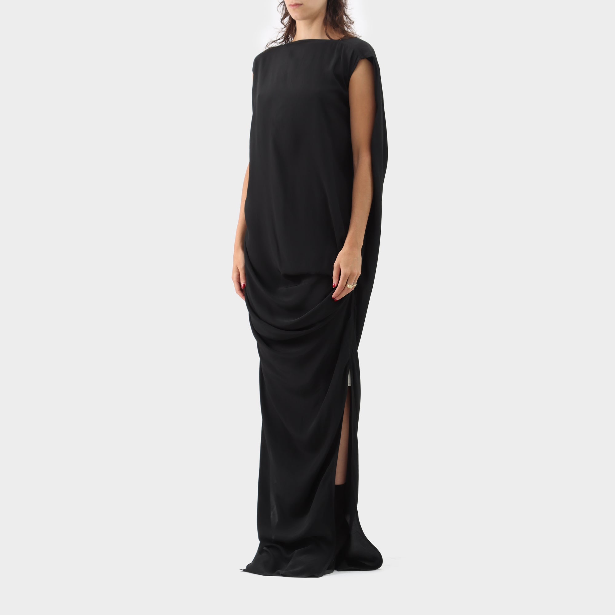 Rick Owens Draped Woven Dress