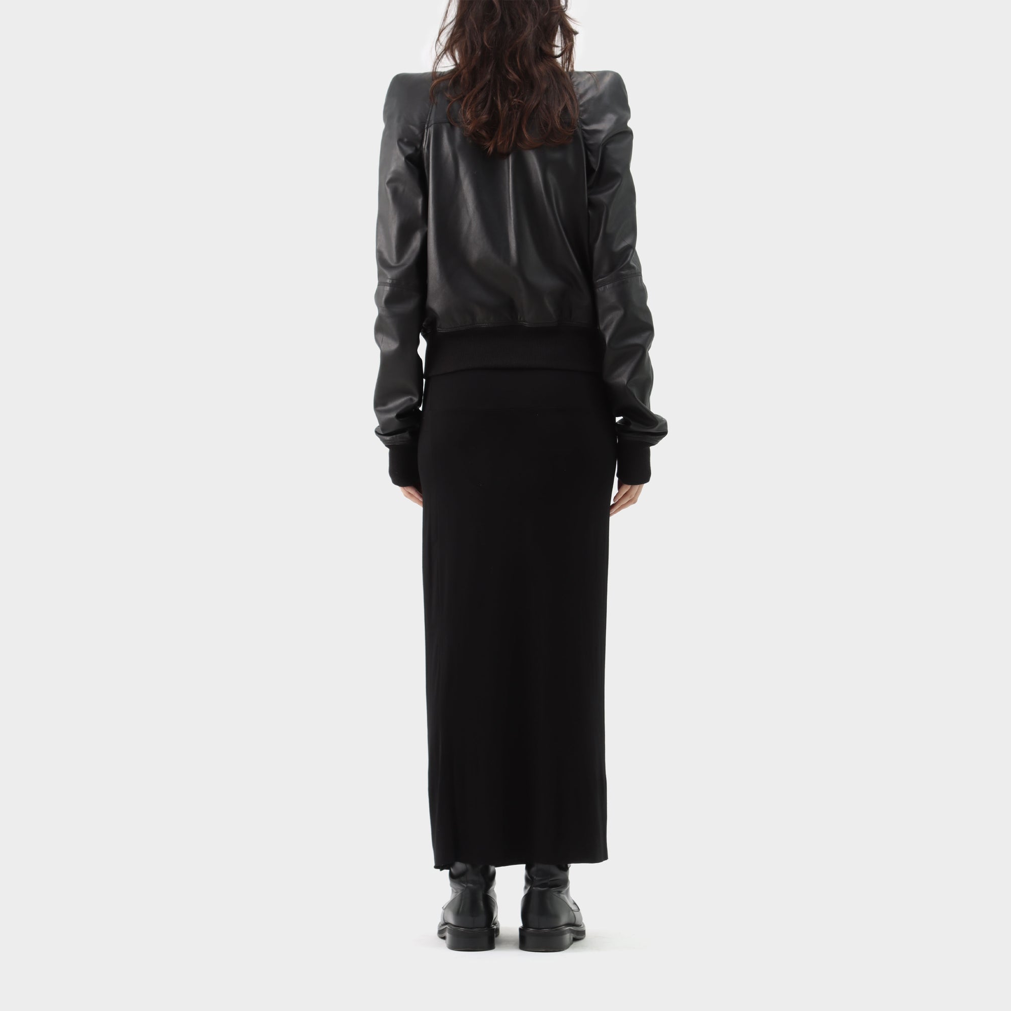 Rick Owens Leather Shoulder Padded Jacket