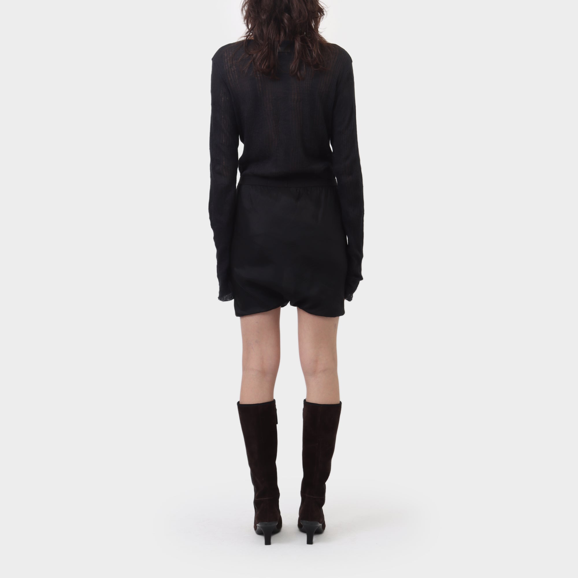 Rick Owens Elastic Waist Mini Shorts