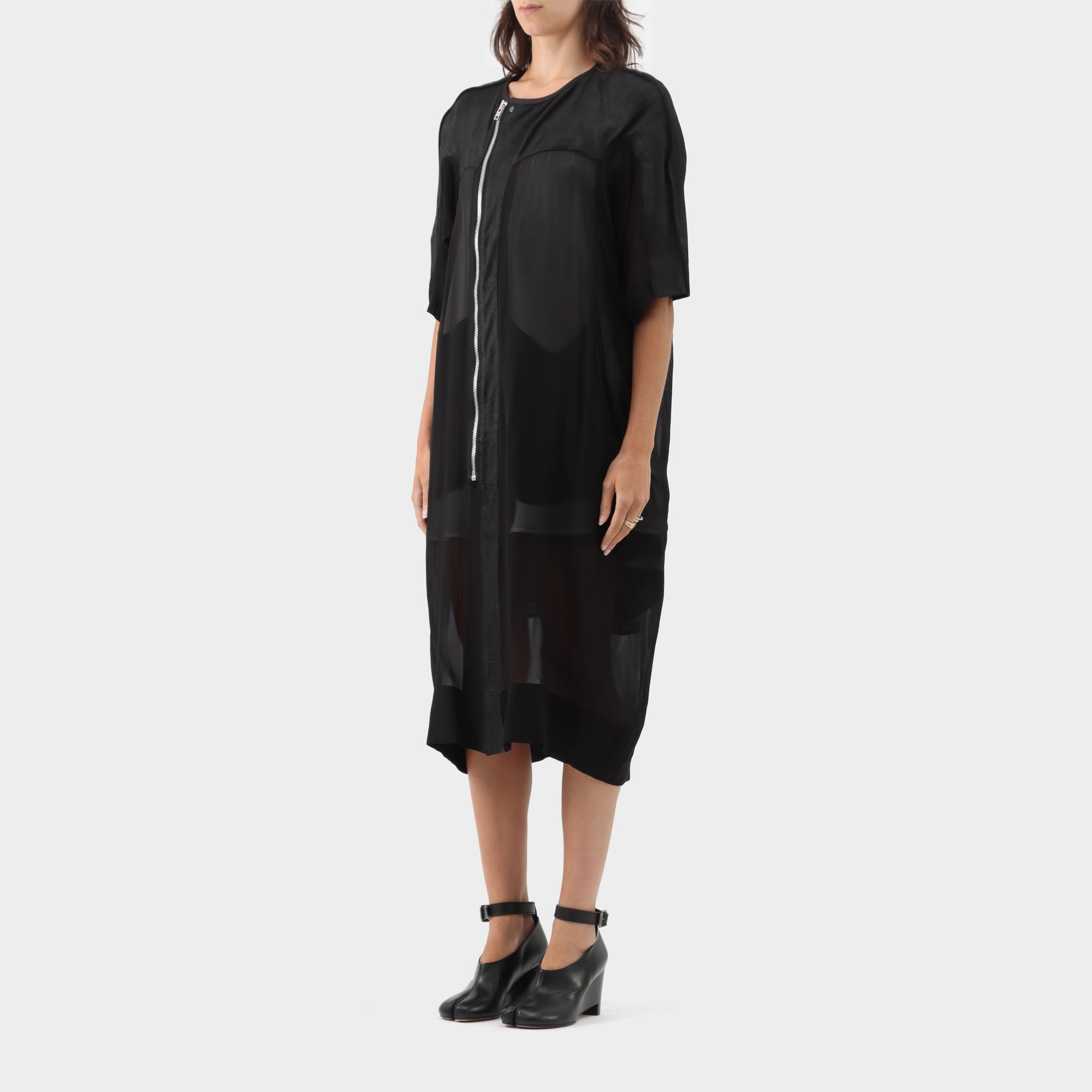 Rick Owens Lamb Leather & Silk Duster