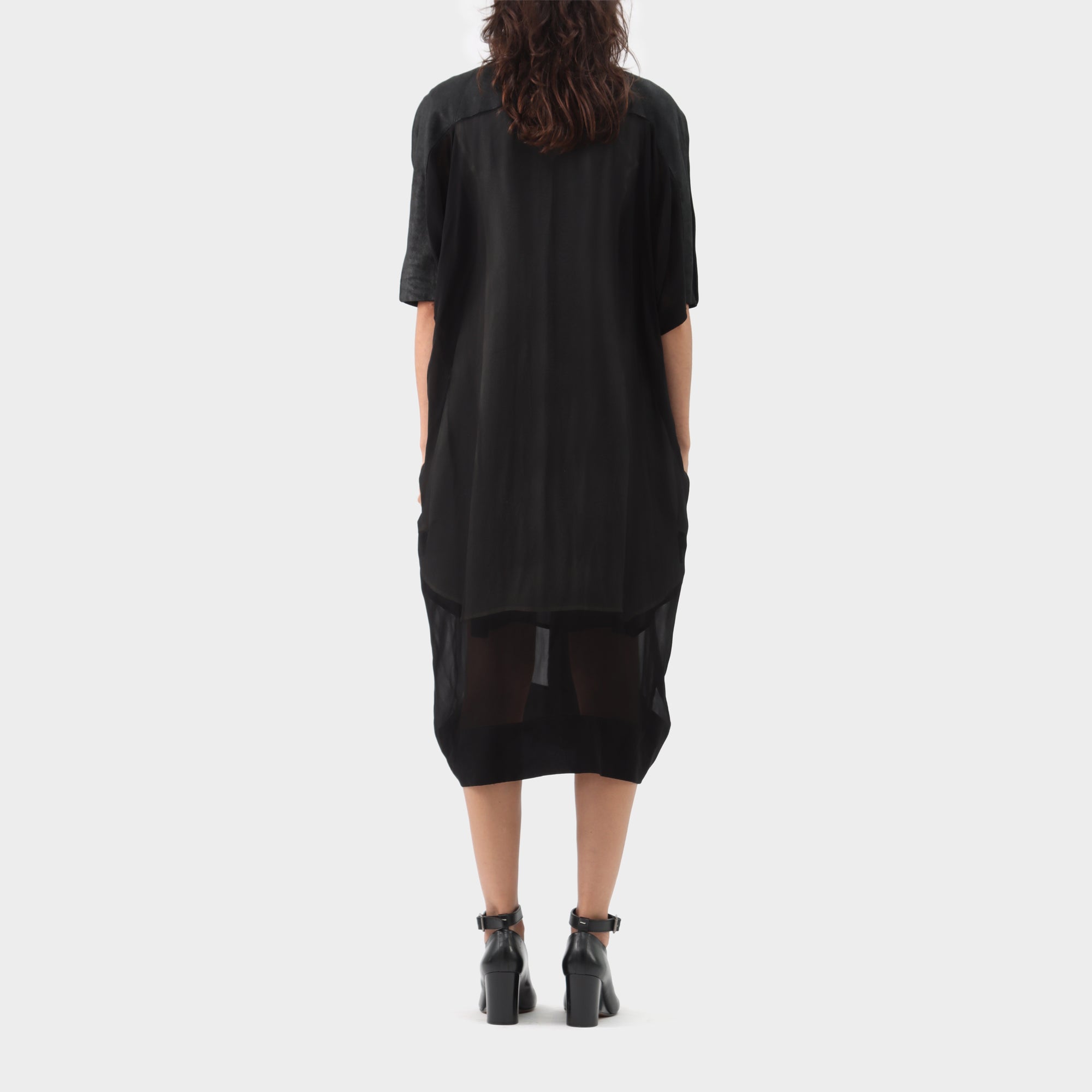 Rick Owens Lamb Leather & Silk Duster