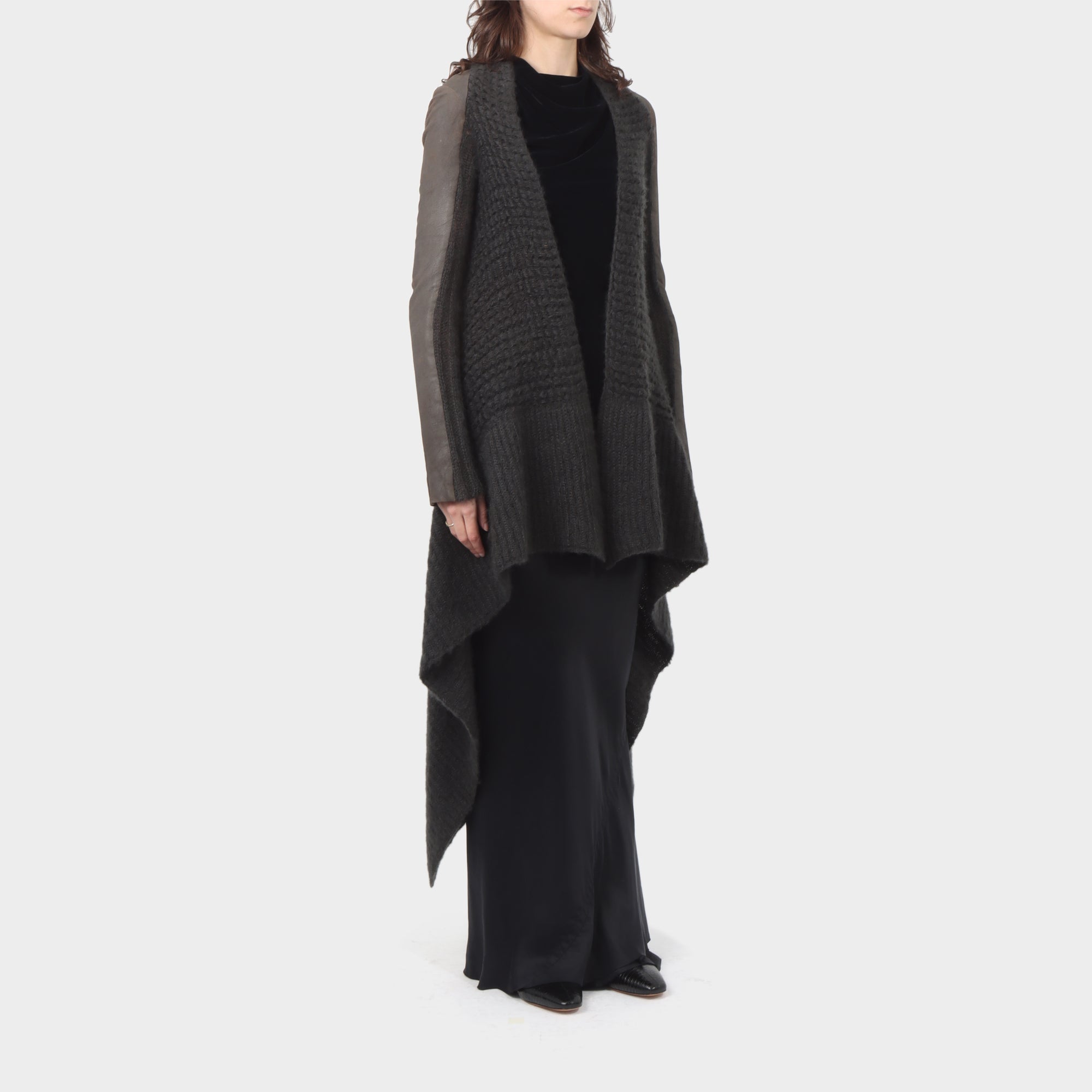 Rick Owens Lamb Leather / Mohair Duster
