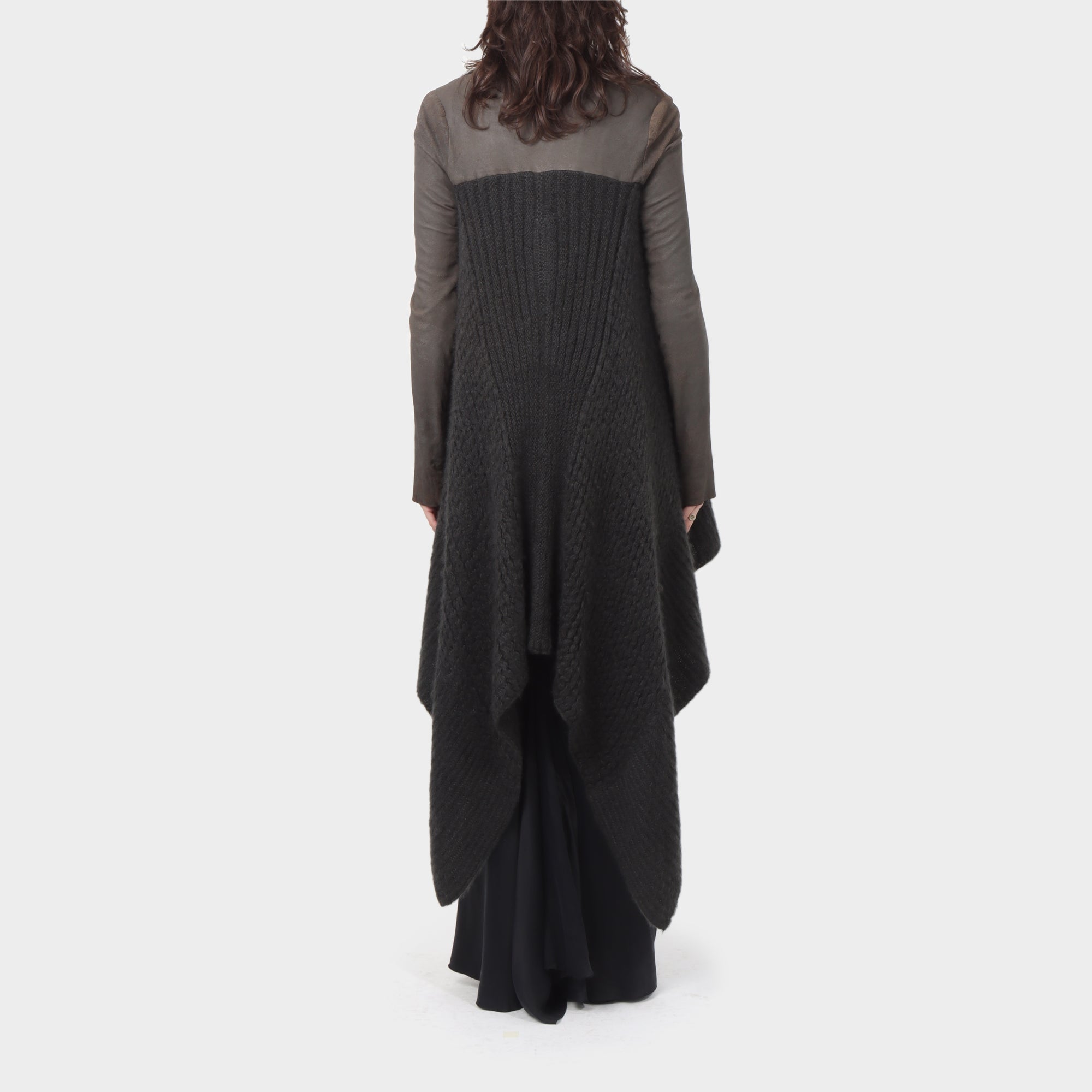 Rick Owens Lamb Leather / Mohair Duster