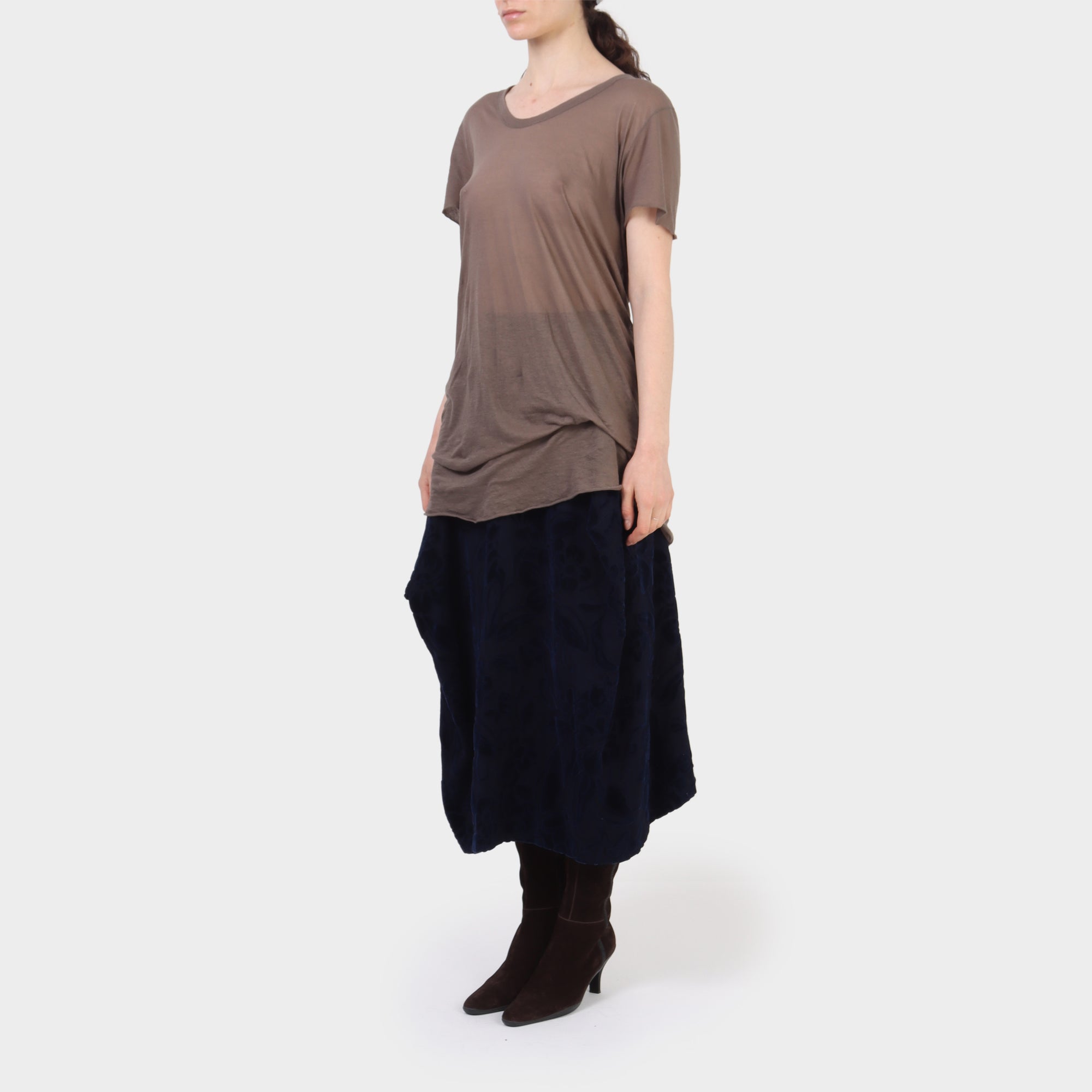 Rick Owens Bias Cut Cotton Tee