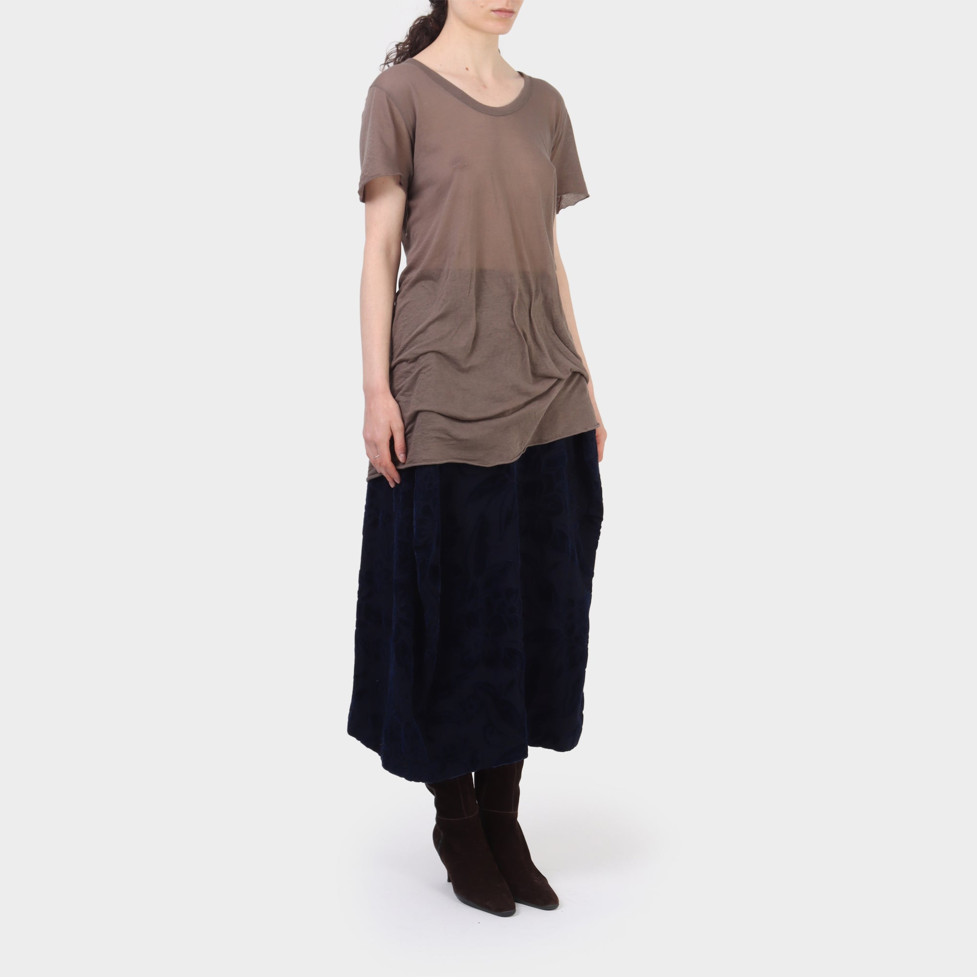Rick Owens Bias Cut Cotton Tee