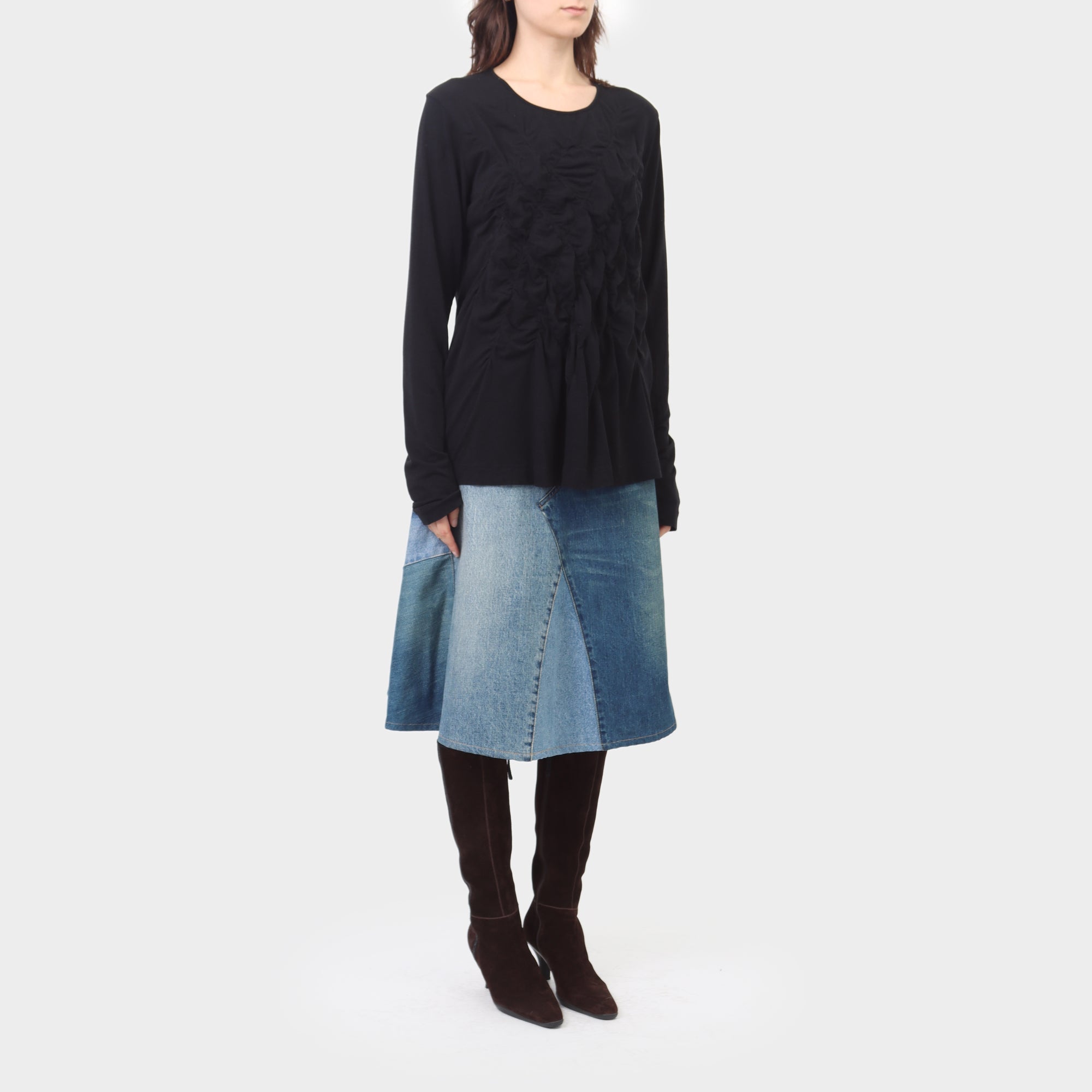 Rundholz BLK Diamond Gathered Long Sleeve