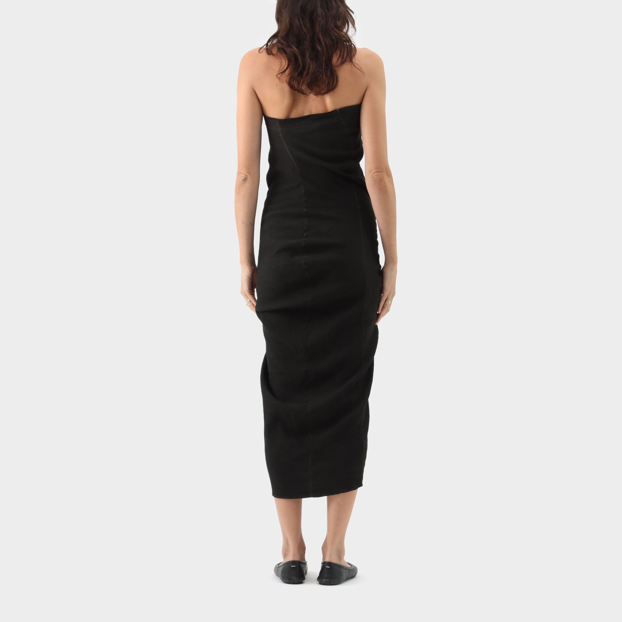 Rundholz Dip Stretch Ribbed Strapless Dress