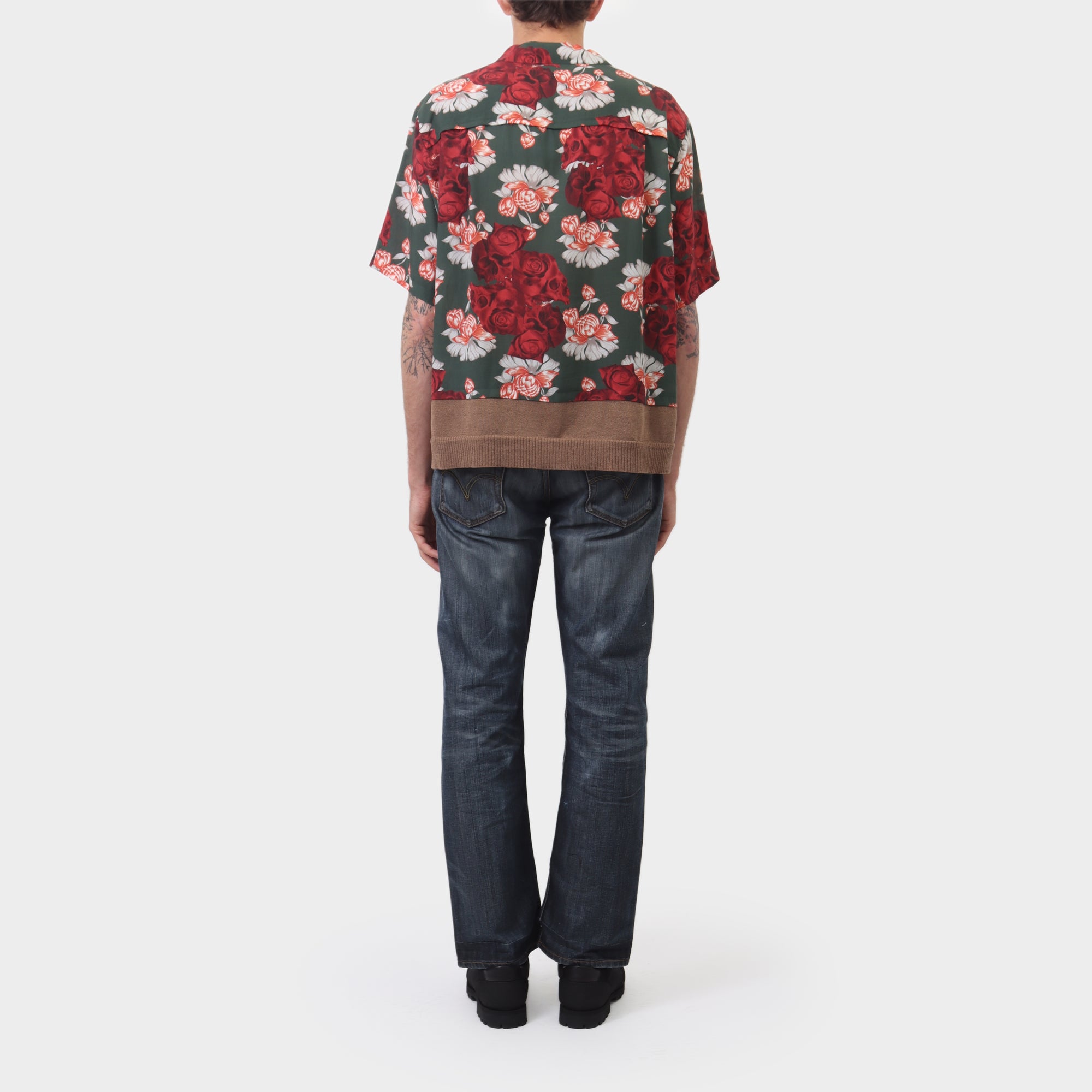 Undercover Floral Hybrid Button up Knit
