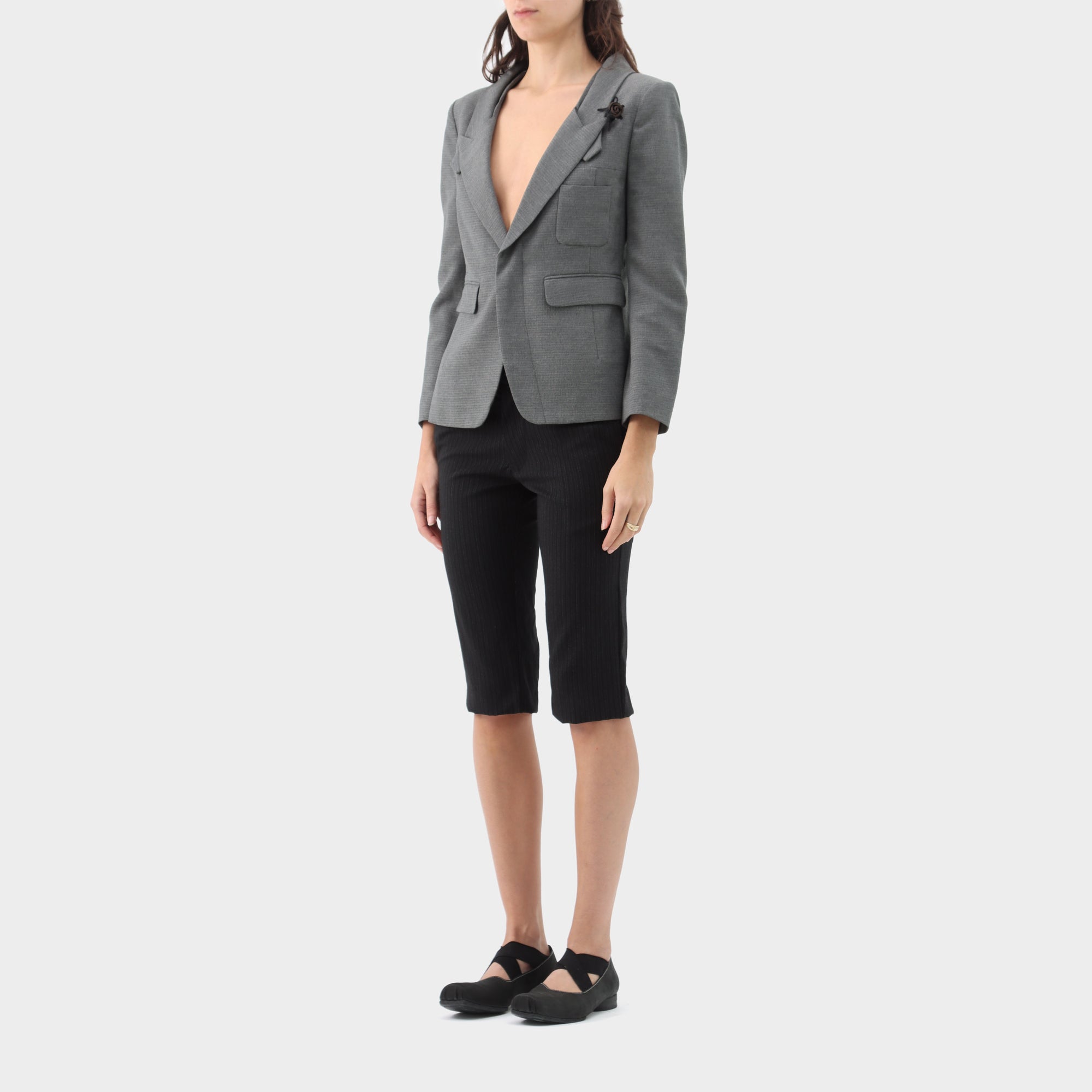 Undercover Rose Appliqué Wool Blazer