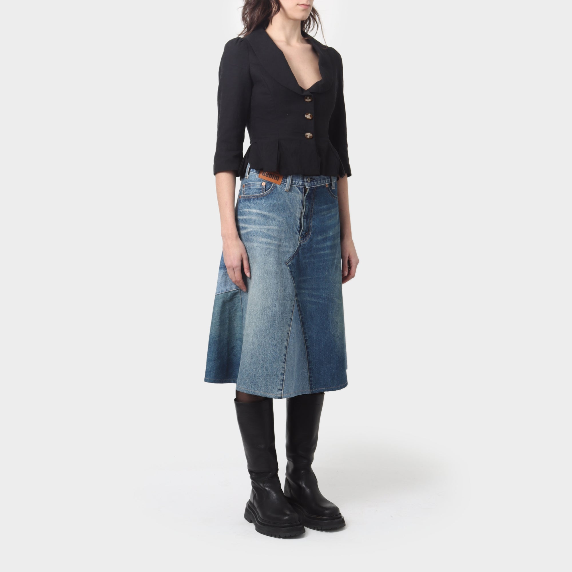 Vivienne Westwood Red Label Cropped Jacquard Frill Jacket