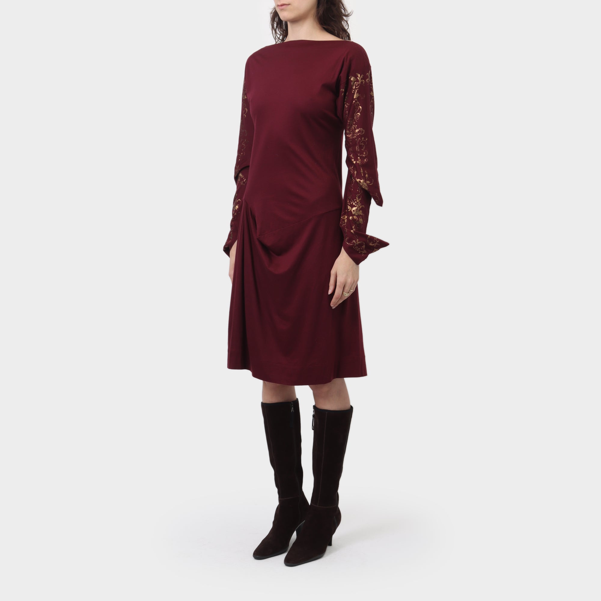 Vivienne Westwood Red Label gold applique jersey dress