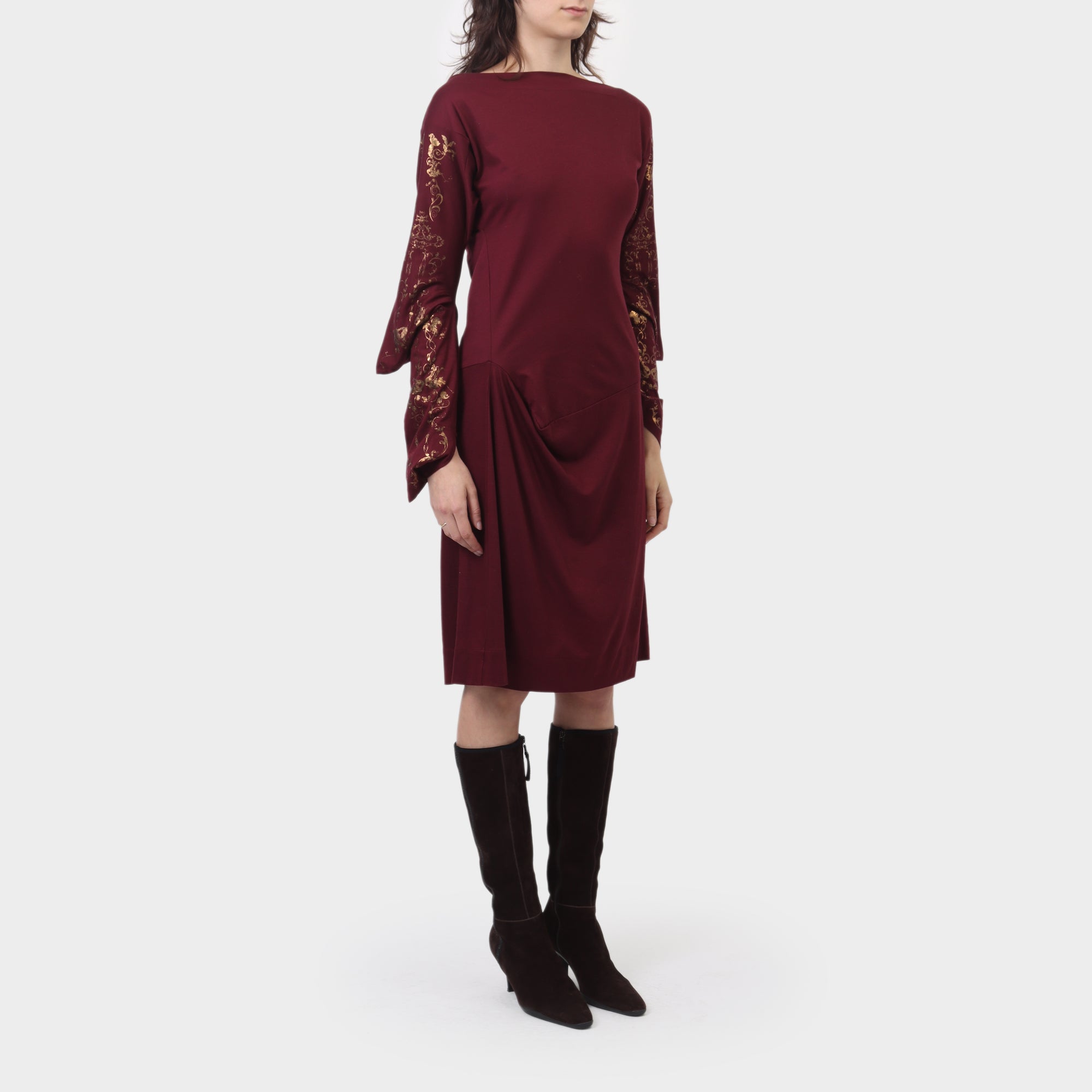 Vivienne Westwood Red Label gold applique jersey dress