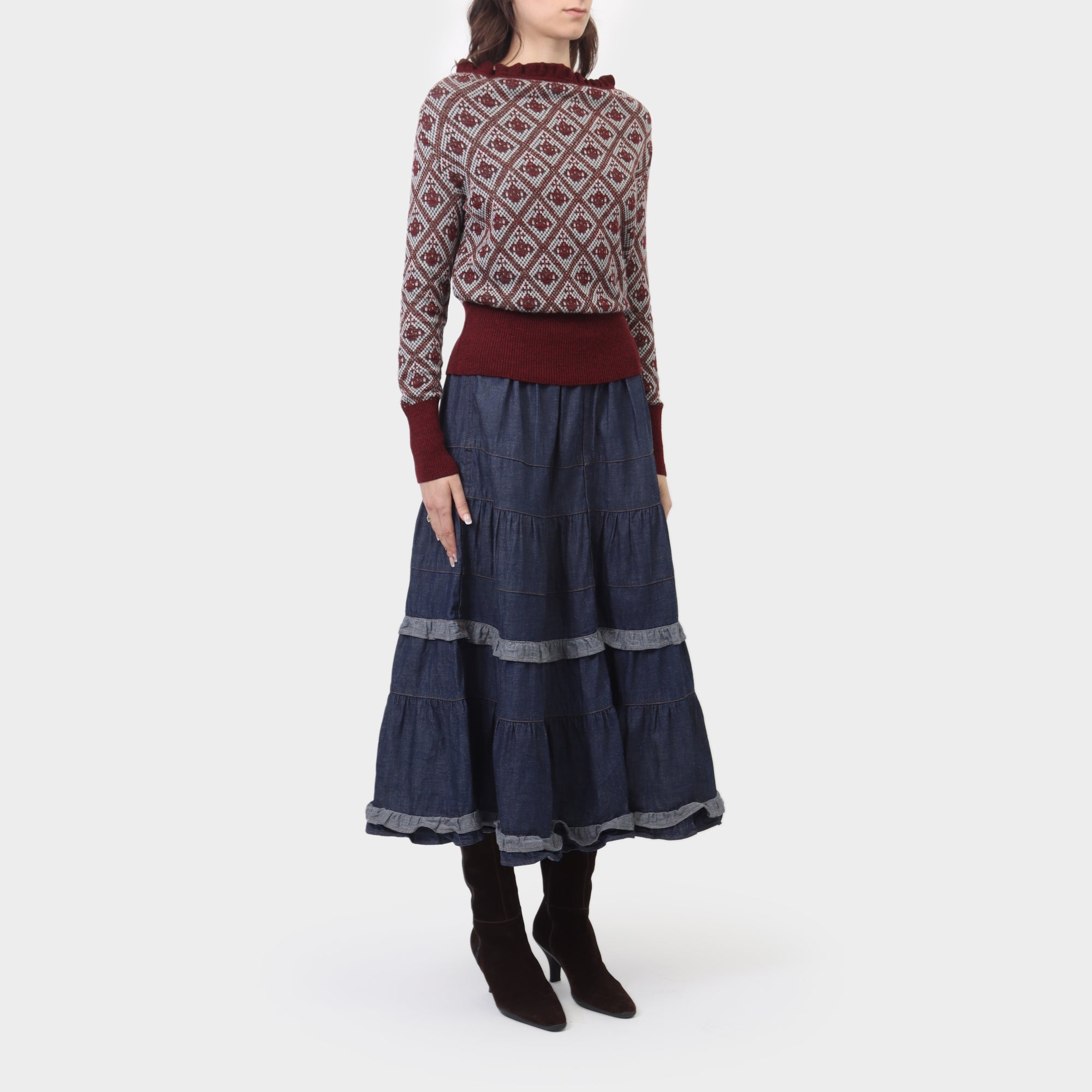 Vivienne Westwood Red Label Frilled Collar Orb Knit